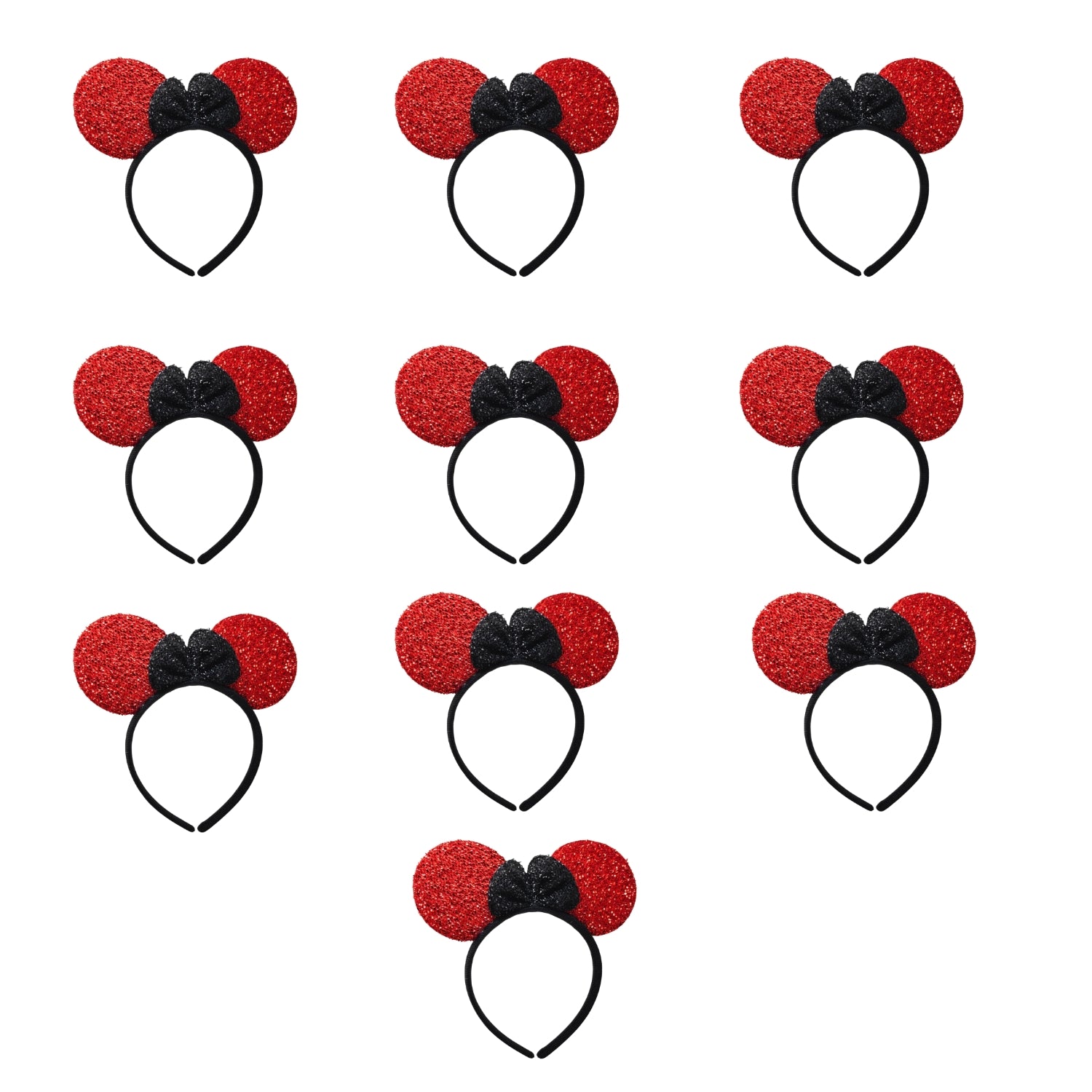 Minnie Mouse Hairband for Girls Cute Cartoon Bow Hairband for Kids Soft Comfortable Hairband for Birthday Party Daily Wear School Functions - Apkamart #Style_Pack Of 10