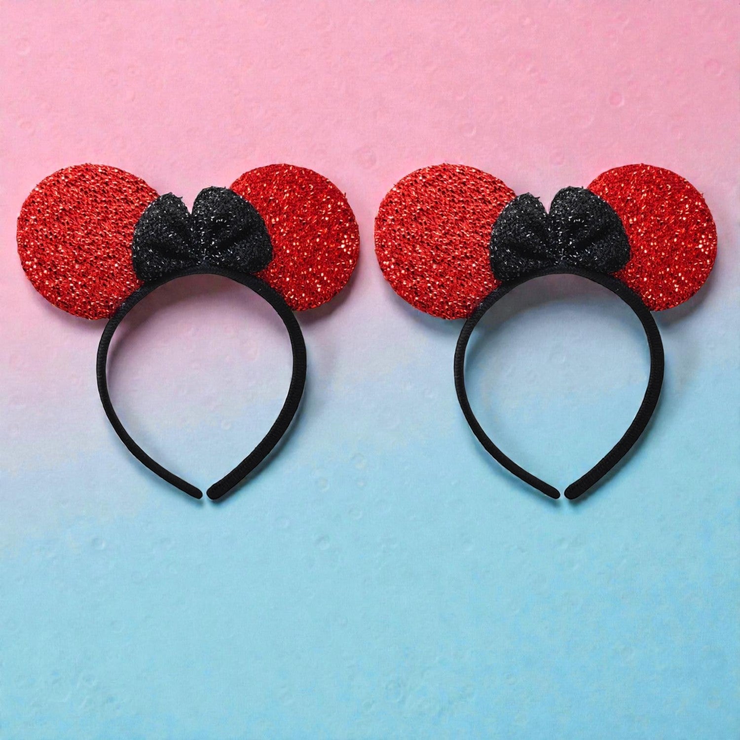 Minnie Mouse Hairband for Girls Cute Cartoon Bow Hairband for Kids Soft Comfortable Hairband for Birthday Party Daily Wear School Functions - Apkamart #Style_Pack Of 2