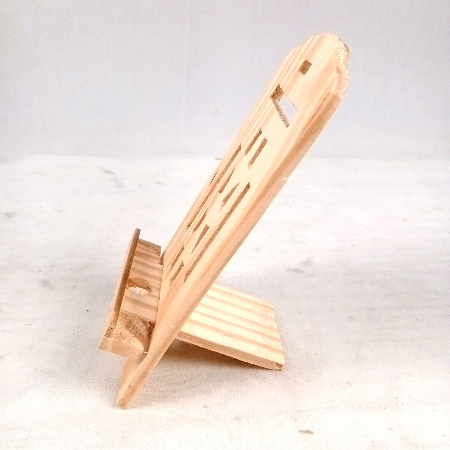 Mobile Holder Stand | Wooden Cell Phone Stand Holder | Desk Organizer - For Table, Bed, Office Desk, Home Decor & Gifts - 7 Inch - Apkamart