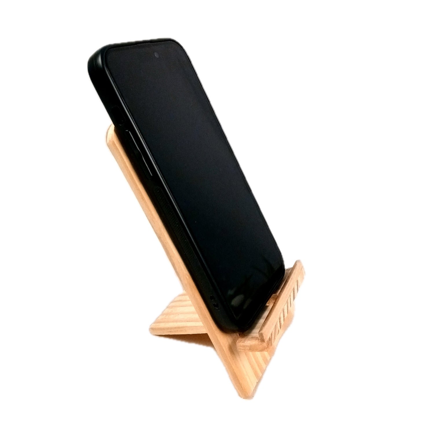 Mobile Holder Stand | Wooden Cell Phone Stand Holder | Desk Organizer - For Table, Bed, Office Desk, Home Decor & Gifts - 7 Inch - Apkamart