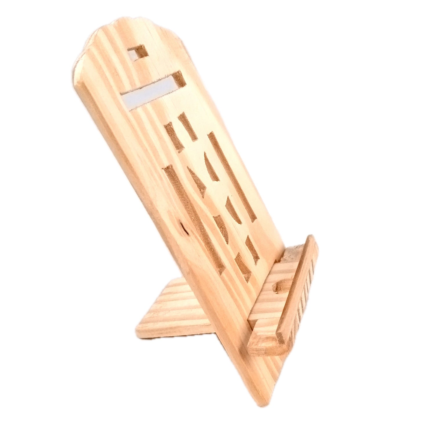 Mobile Holder Stand | Wooden Cell Phone Stand Holder | Desk Organizer - For Table, Bed, Office Desk, Home Decor & Gifts - 7 Inch - Apkamart