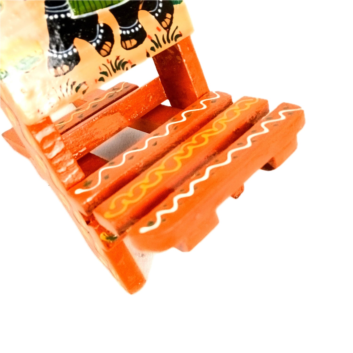 Mobile Holder Stand | Folding Chair Miniature Showpiece | Cell Phone Stand Holder - For Table, Bed, Office Desk, Home Decor & Gifts - 7 Inch - Apkamart
