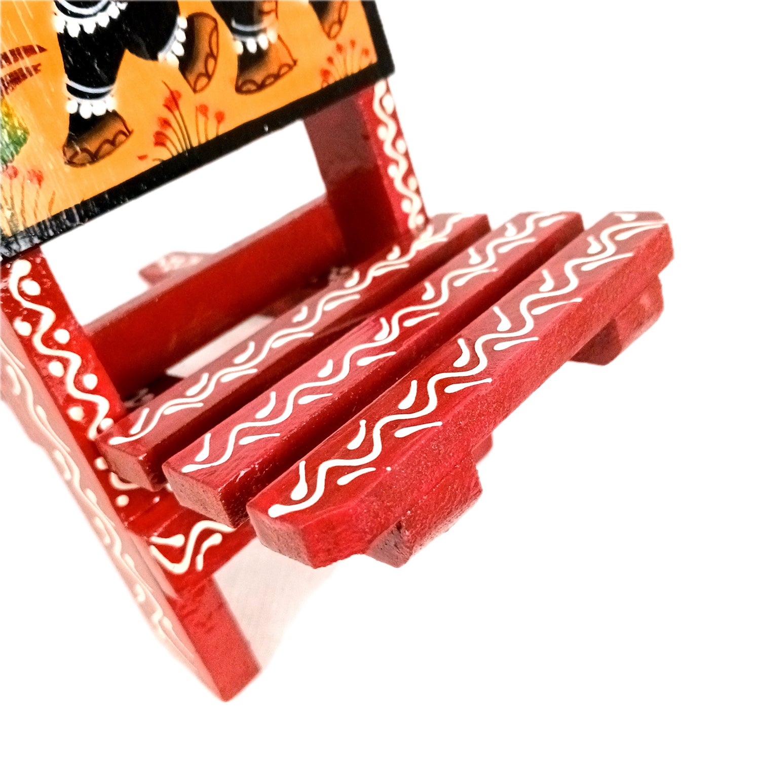 Mobile Holder Stand | Folding Chair Miniature Showpiece | Cell Phone Stand Holder - For Table, Bed, Office Desk, Home Decor & Gifts - 7 Inch - Apkamart