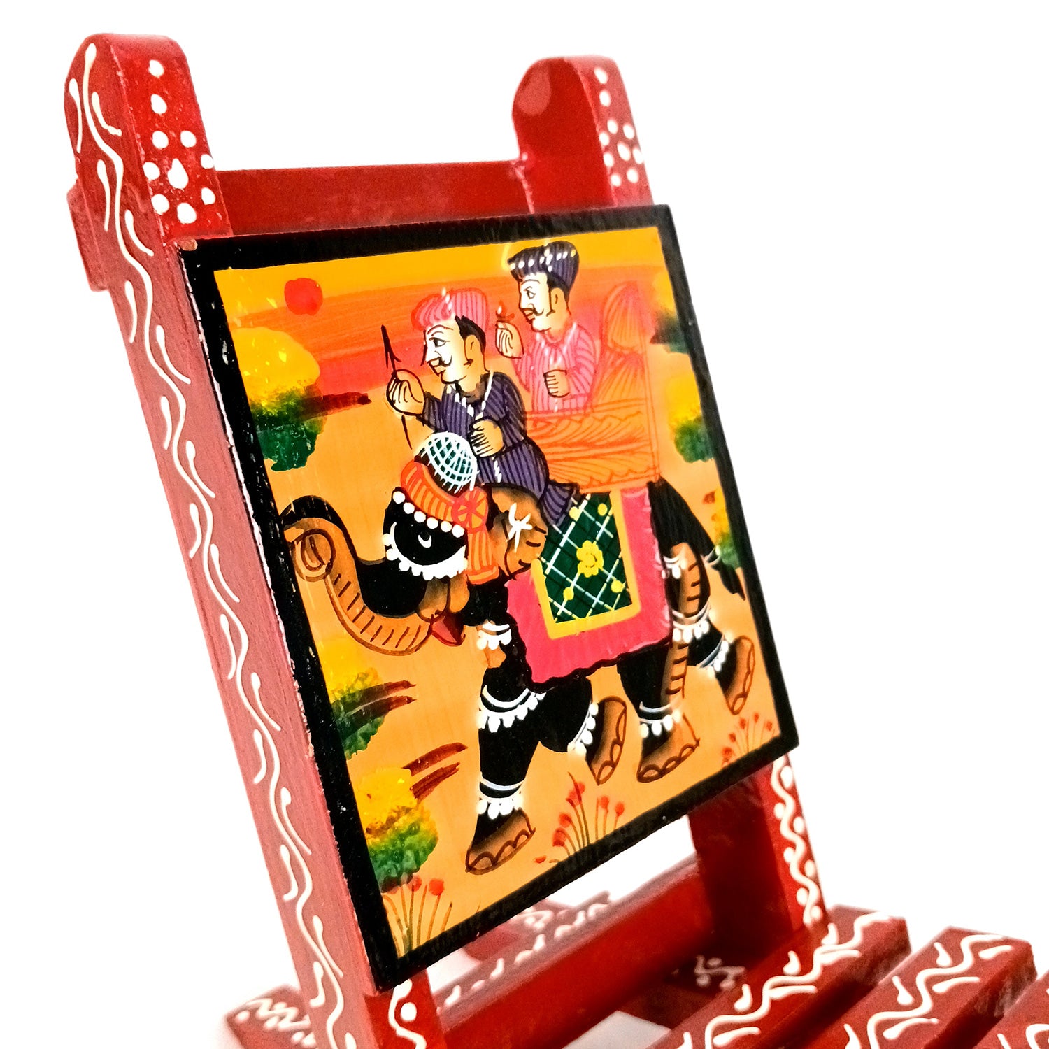 Mobile Holder Stand | Folding Chair Miniature Showpiece | Cell Phone Stand Holder - For Table, Bed, Office Desk, Home Decor & Gifts - 7 Inch - Apkamart
