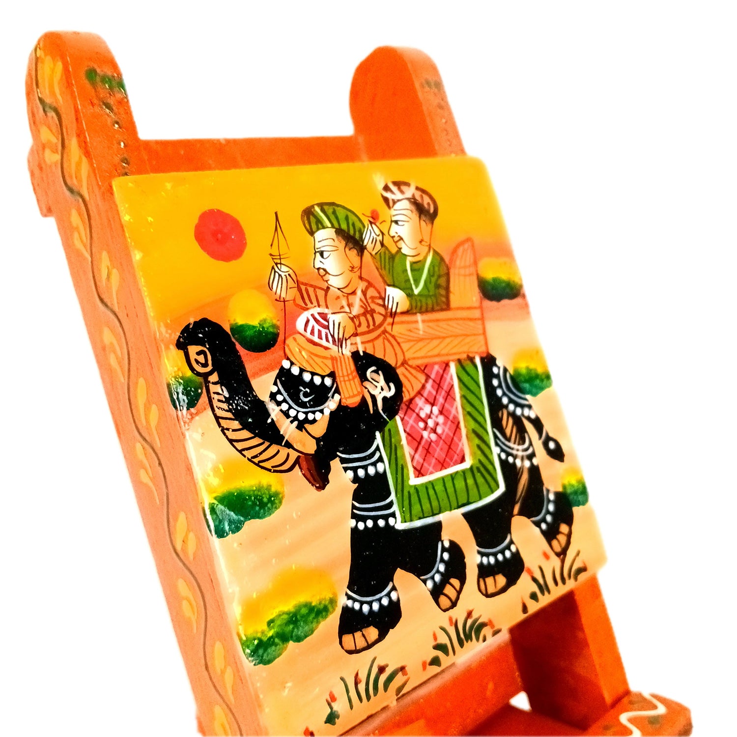 Mobile Holder Stand | Folding Chair Miniature Showpiece | Cell Phone Stand Holder - For Table, Bed, Office Desk, Home Decor & Gifts - 7 Inch - Apkamart