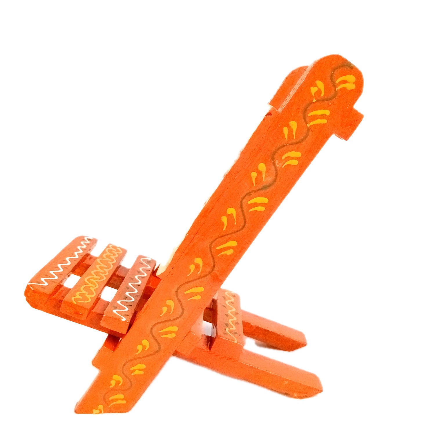 Mobile Holder Stand | Folding Chair Miniature Showpiece | Cell Phone Stand Holder - For Table, Bed, Office Desk, Home Decor & Gifts - 7 Inch - Apkamart