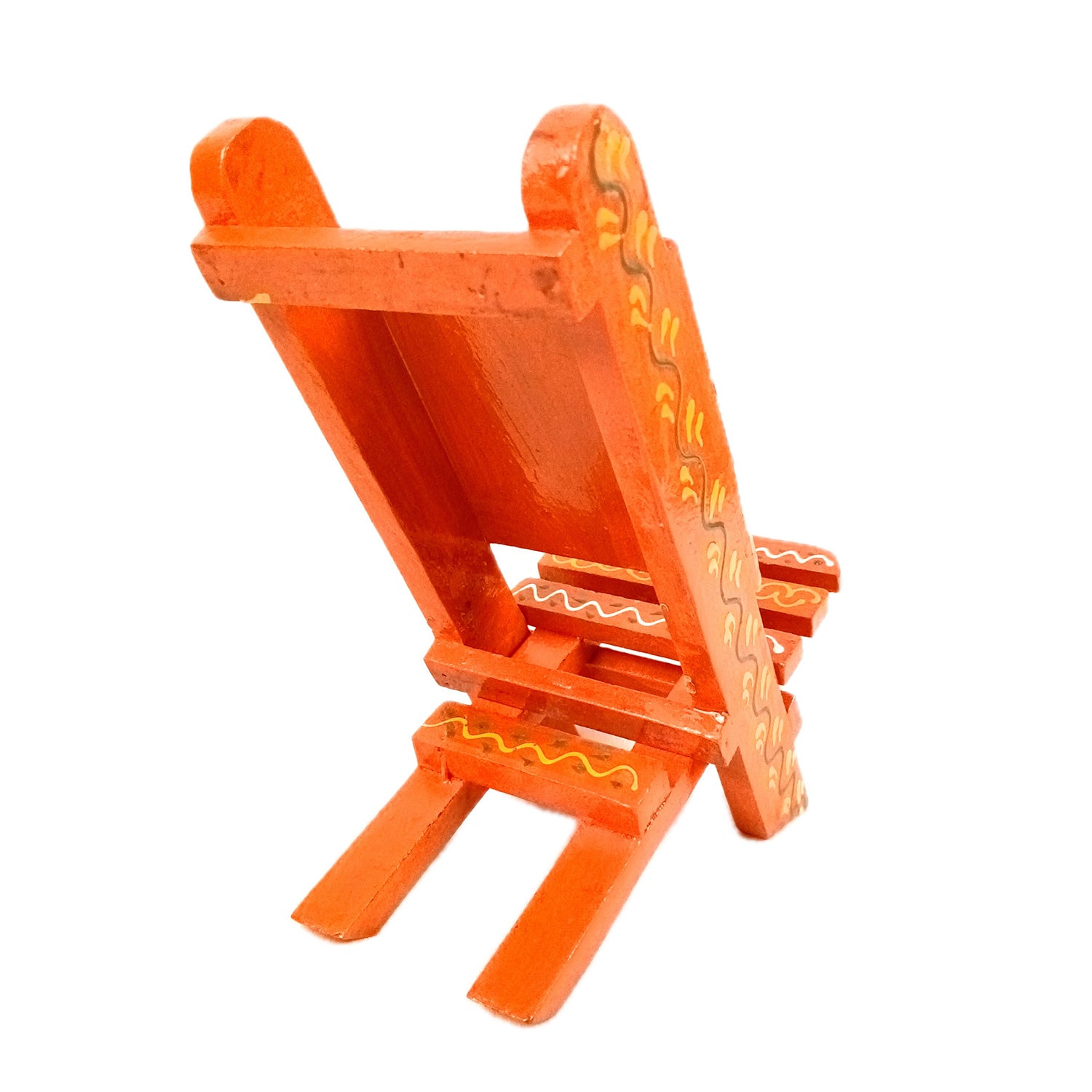 Mobile Holder Stand | Folding Chair Miniature Showpiece | Cell Phone Stand Holder - For Table, Bed, Office Desk, Home Decor & Gifts - 7 Inch - Apkamart