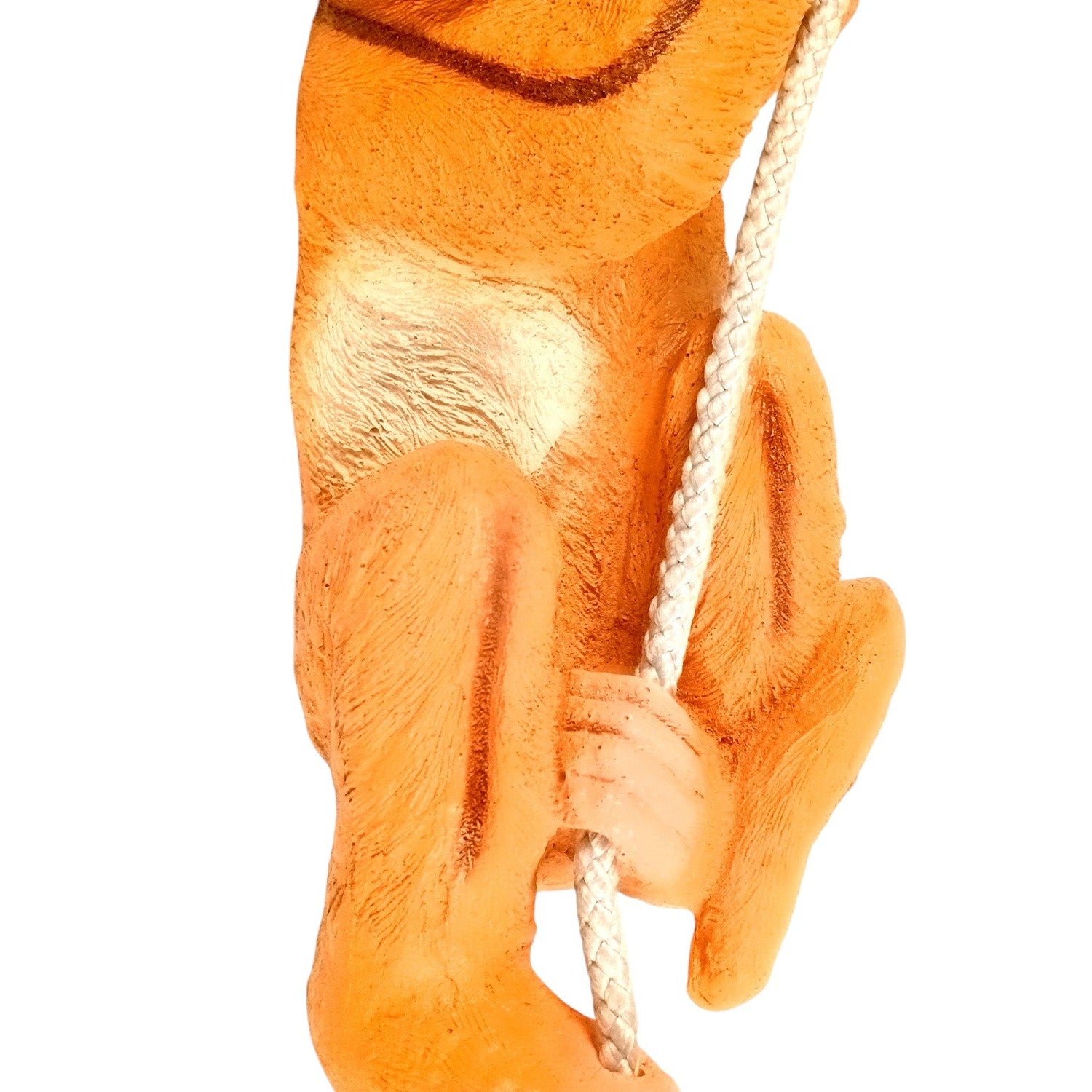 Monkey Hanging on Rope Wall Hanging | Decorative Animal Showpiece for Home, Garden, Living Room & Kids Room | Unique Wall Décor & Gift - 14 Inch - Apkamart