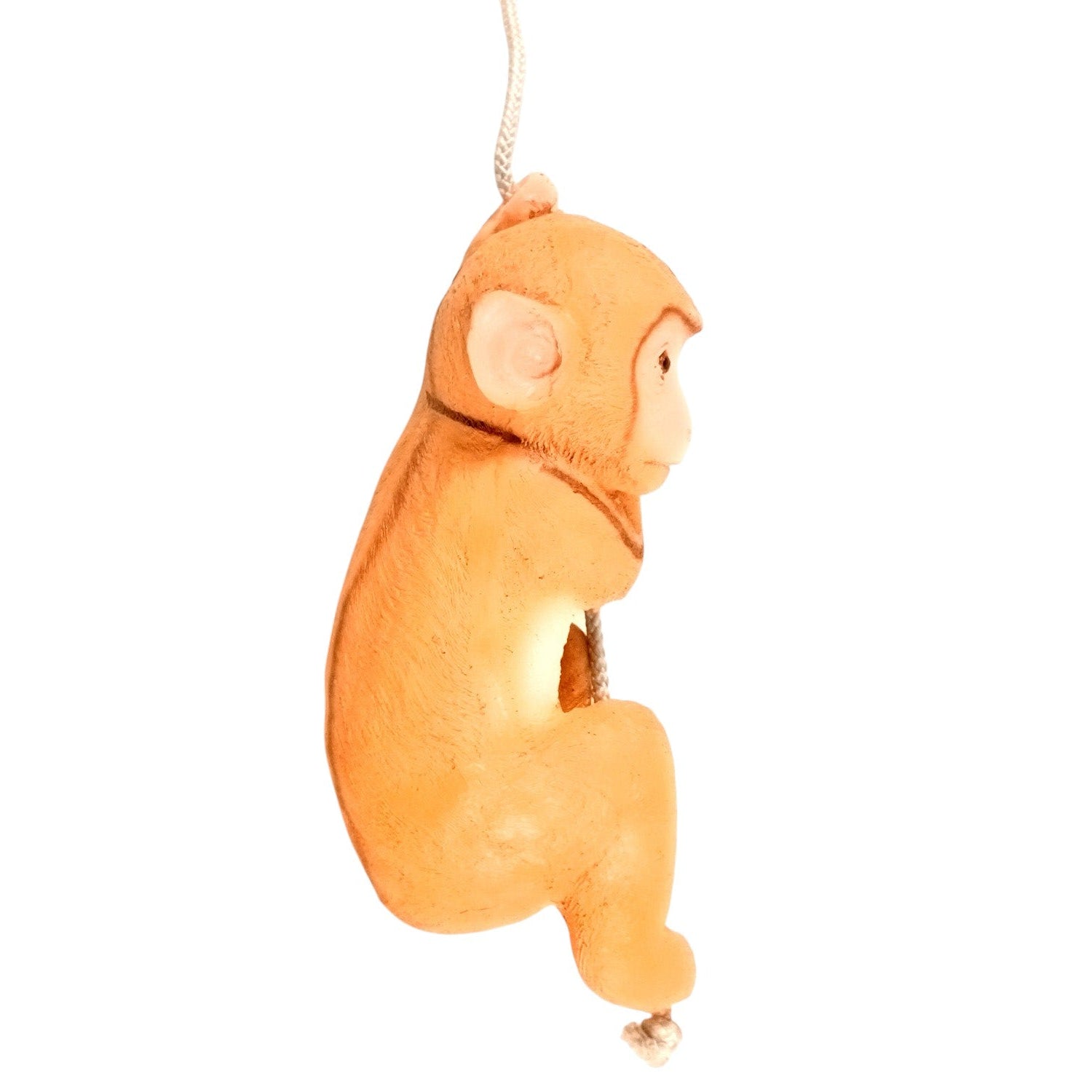Monkey Hanging on Rope Wall Hanging | Decorative Animal Showpiece for Home, Garden, Living Room & Kids Room | Unique Wall Décor & Gift - 14 Inch - Apkamart
