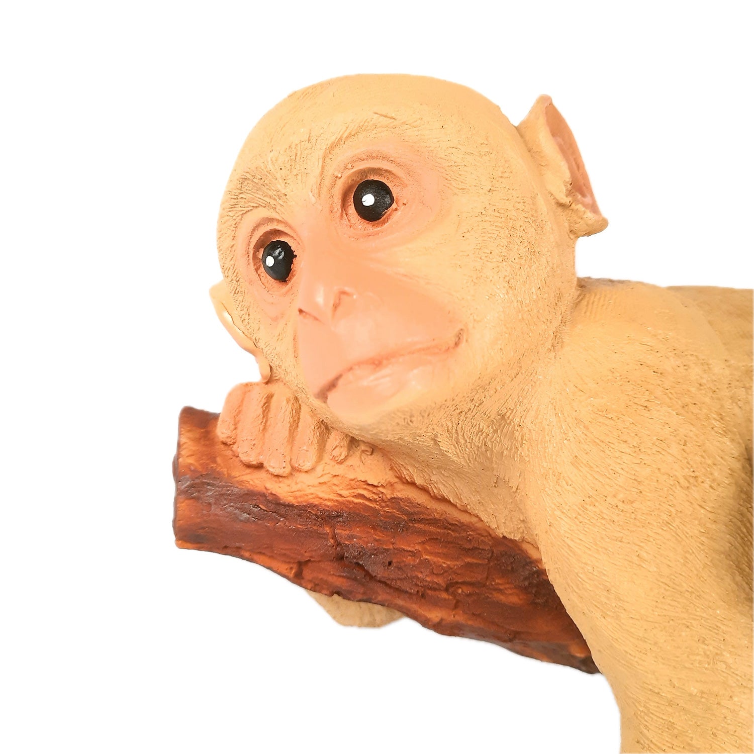 Monkey Hanging on Tree Branch Statue Wall Hanging | Animal Showpiece - For Garden Decor, Home, Living Room, Kids Room & Gifts - 12 Inch - Apkamart