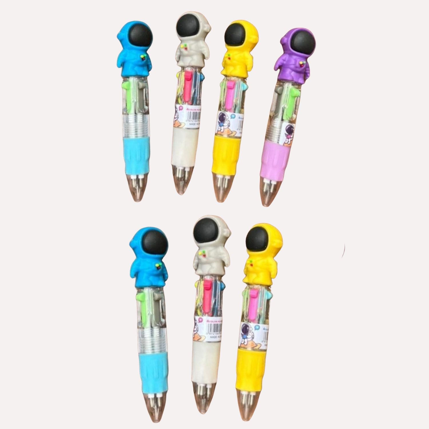 Refill Ball Pen | Ballpoint Pen | Push Button Multicolor Pen - for Students, Kids, Girls, Boys, School, Drawing, Birthday Gift & Return Gifts - Apkamart #Style_pack of 7