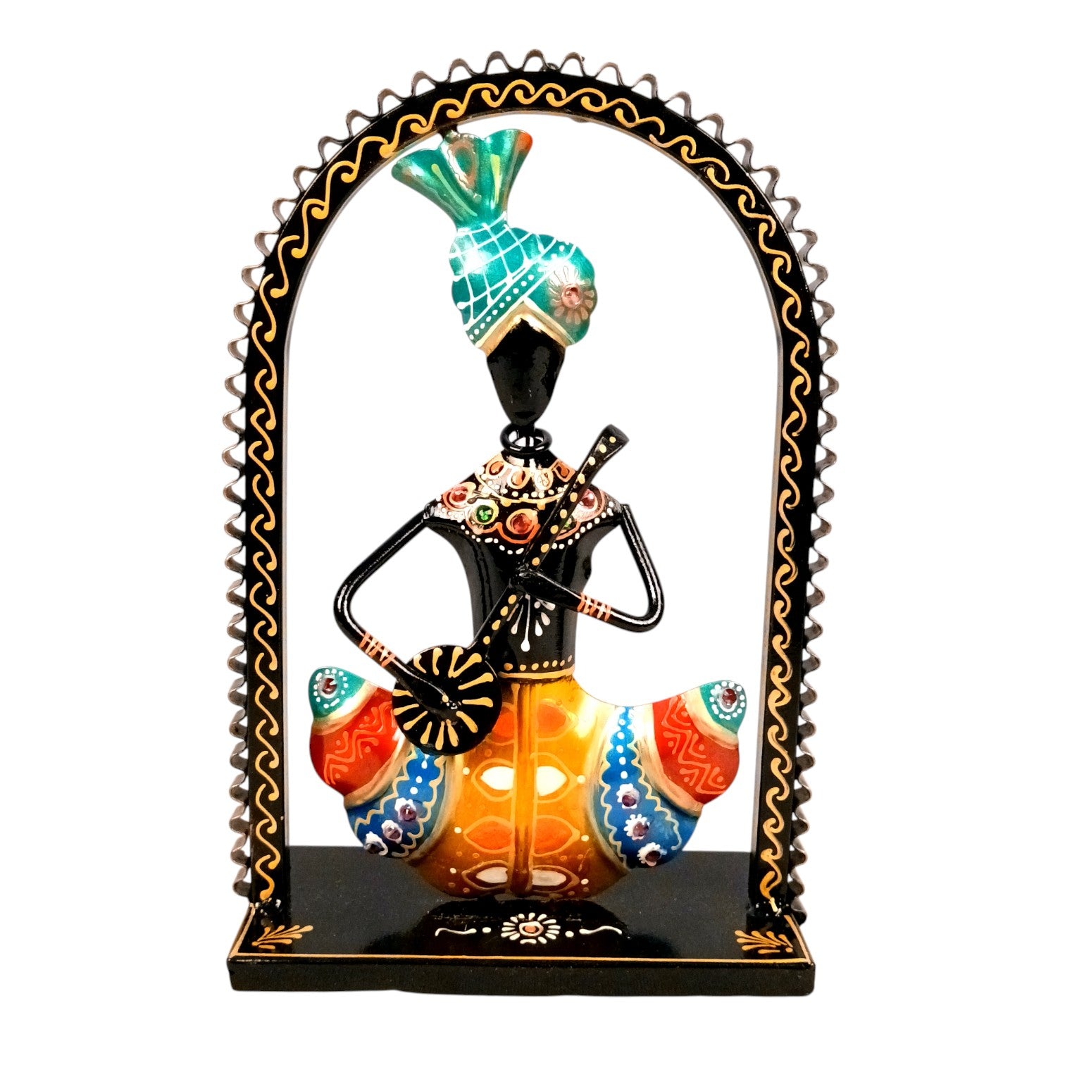 Musician Showpiece Set | Artistic Musician Figurines for Home Decor, Living Room, Table, Shelf & Office | Decorative Statue Set for Gifting - 10 Inch (Set Of 3) - Apkamart