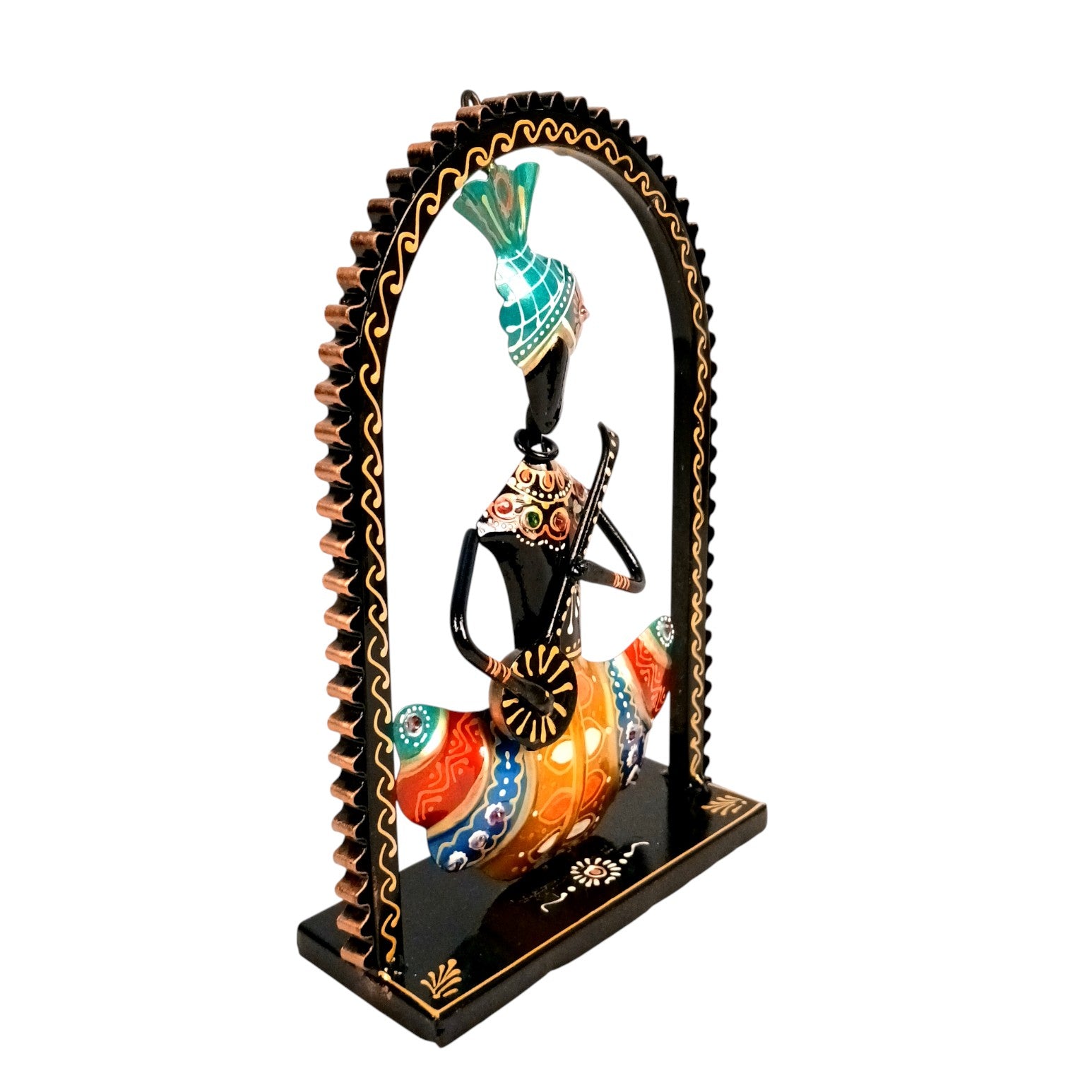 Musician Showpiece Set | Artistic Musician Figurines for Home Decor, Living Room, Table, Shelf & Office | Decorative Statue Set for Gifting - 10 Inch (Set Of 3) - Apkamart