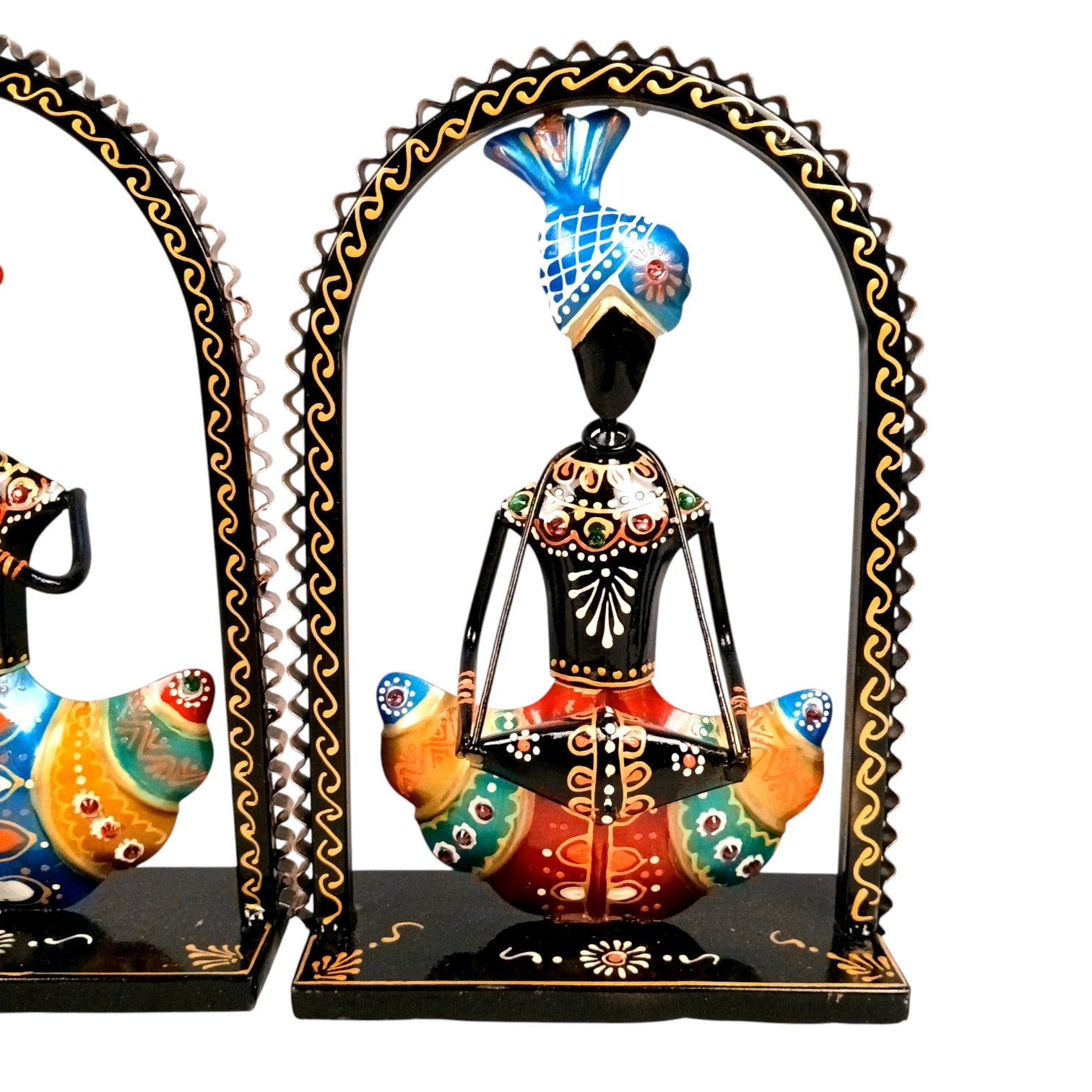 Musician Showpiece Set | Artistic Musician Figurines for Home Decor, Living Room, Table, Shelf & Office | Decorative Statue Set for Gifting - 10 Inch (Set Of 3) - Apkamart