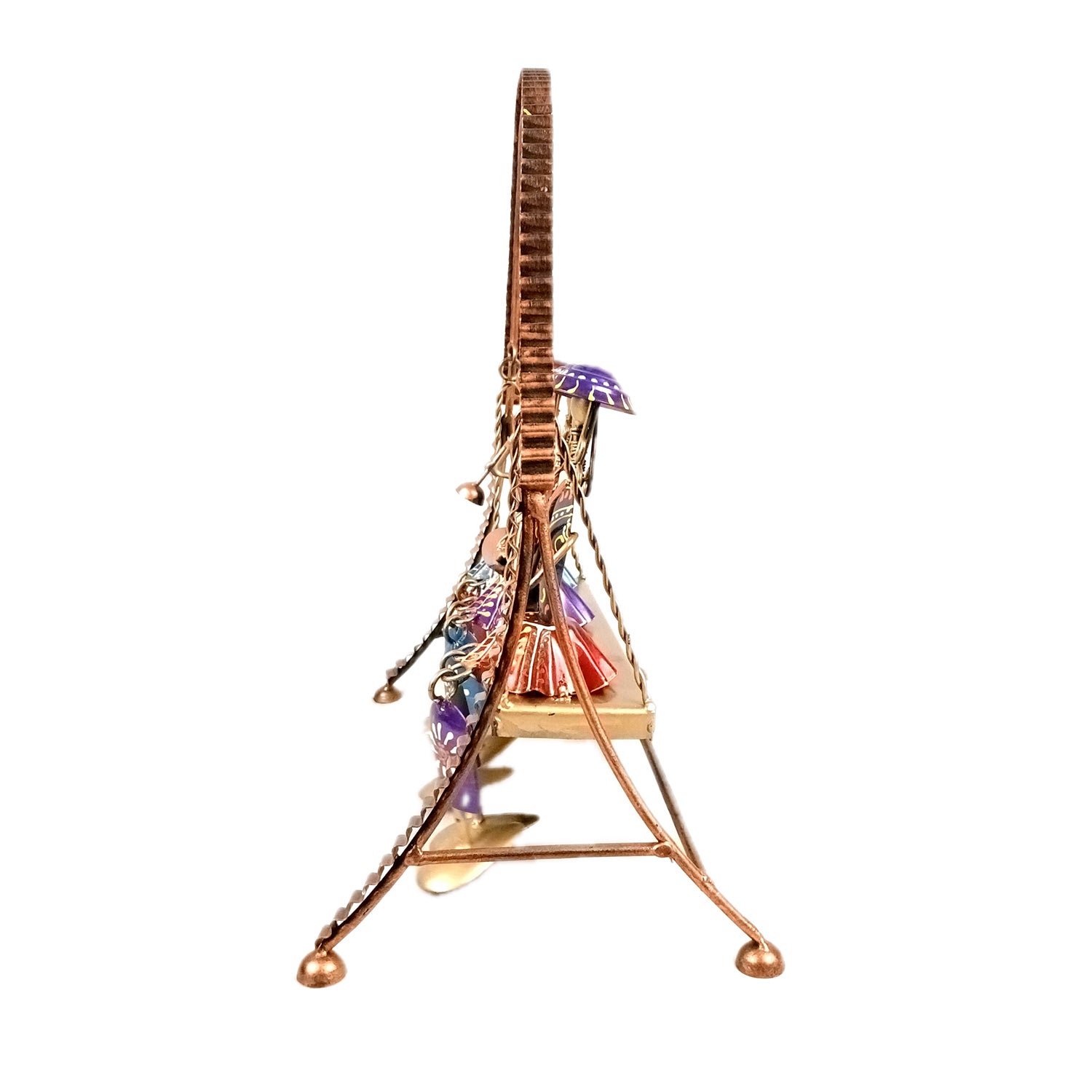 Musician Showpiece Sitting On Swing Design | Decorative Figurines With Hanging Legs - for Home, Bedroom, Living Room, Table Decor & Gifts - 15 Inch - Apkamart
