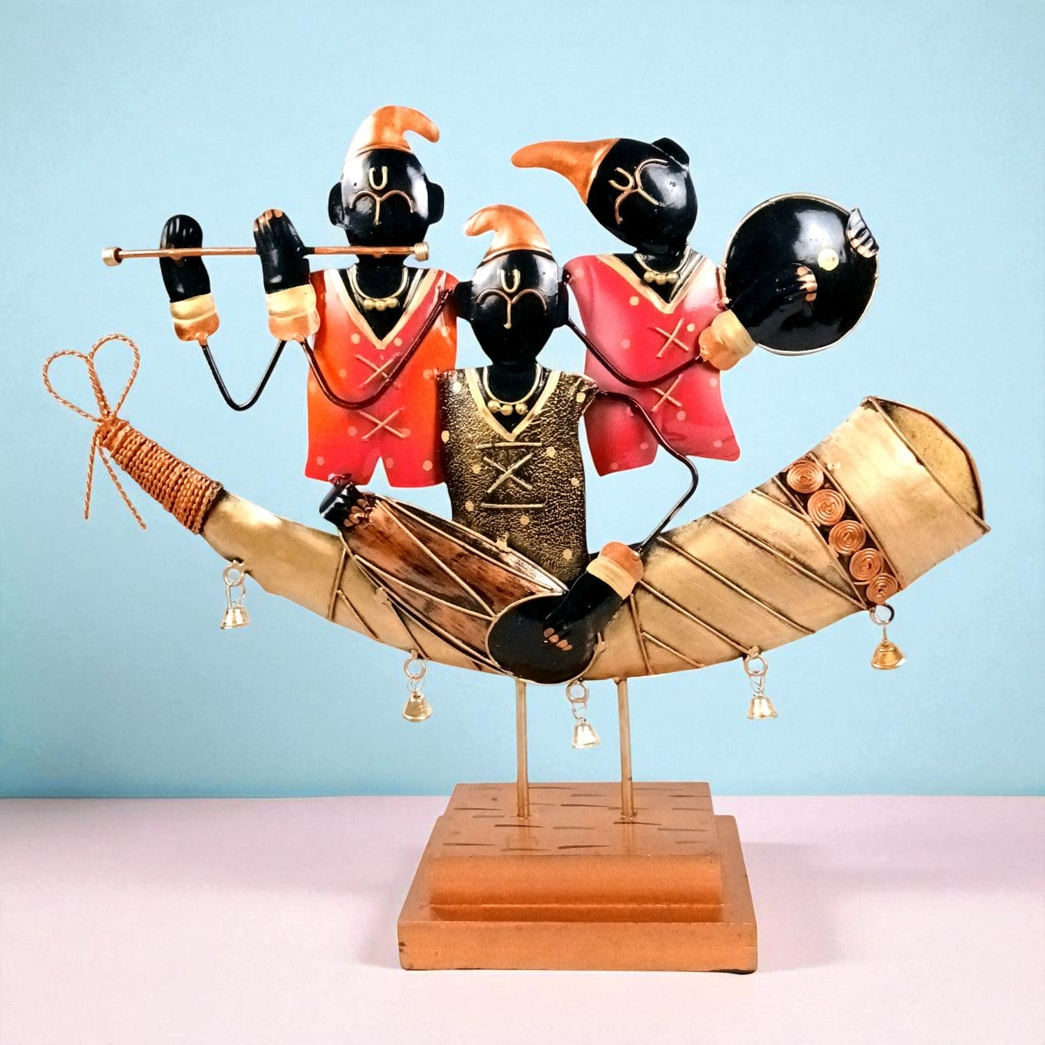 Musician Showpiece | Decorative Figurines for Living Room, Bedroom & Office | Traditional Musician Statues for Home Decor & Gifting - 16 Inch - Apkamart