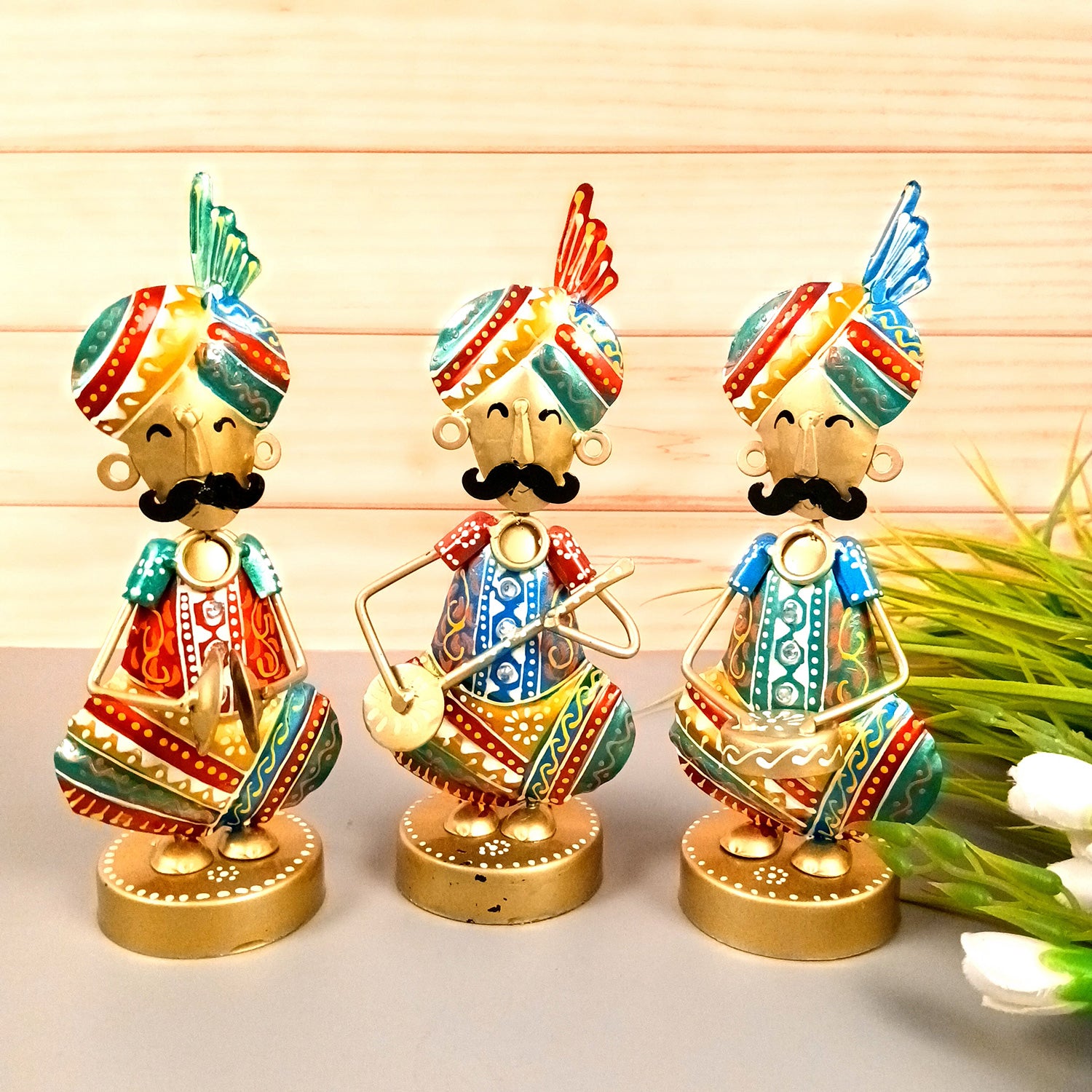 Musician Figurine Showpiece Set | Artifacts for Home, Table, Living Room, TV Unit & Bedroom Office Desk Decor& Gifts - 10 Inch (Pack of 3) - Apkamart #Style_Design 1