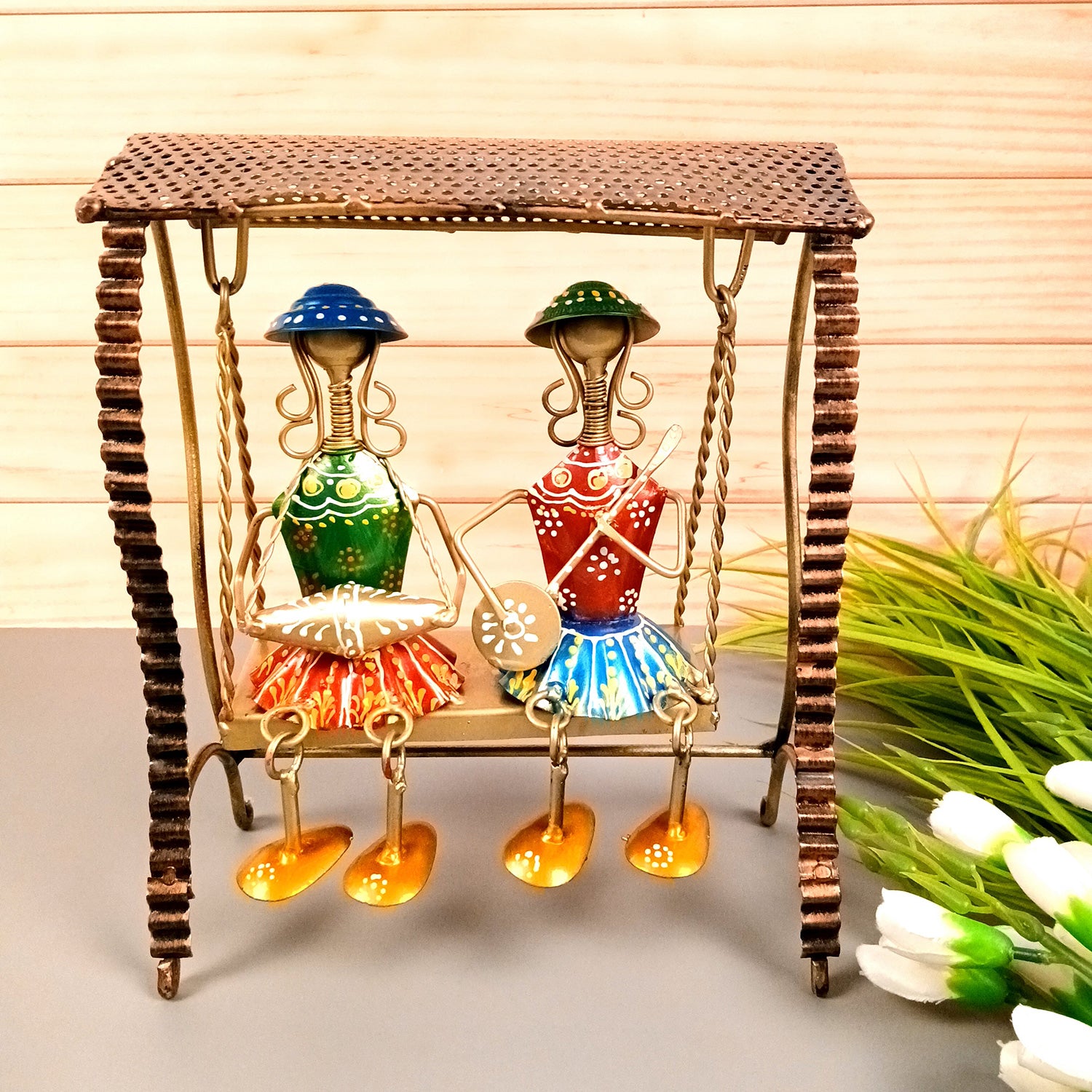 Musician Showpiece | Decorative Figurines With Hanging Legs With Exquisite - for Home, Bedroom, Living Room, Office, Table Decor & Gifts - 11 Inch - Apkamart #Style_Design 1