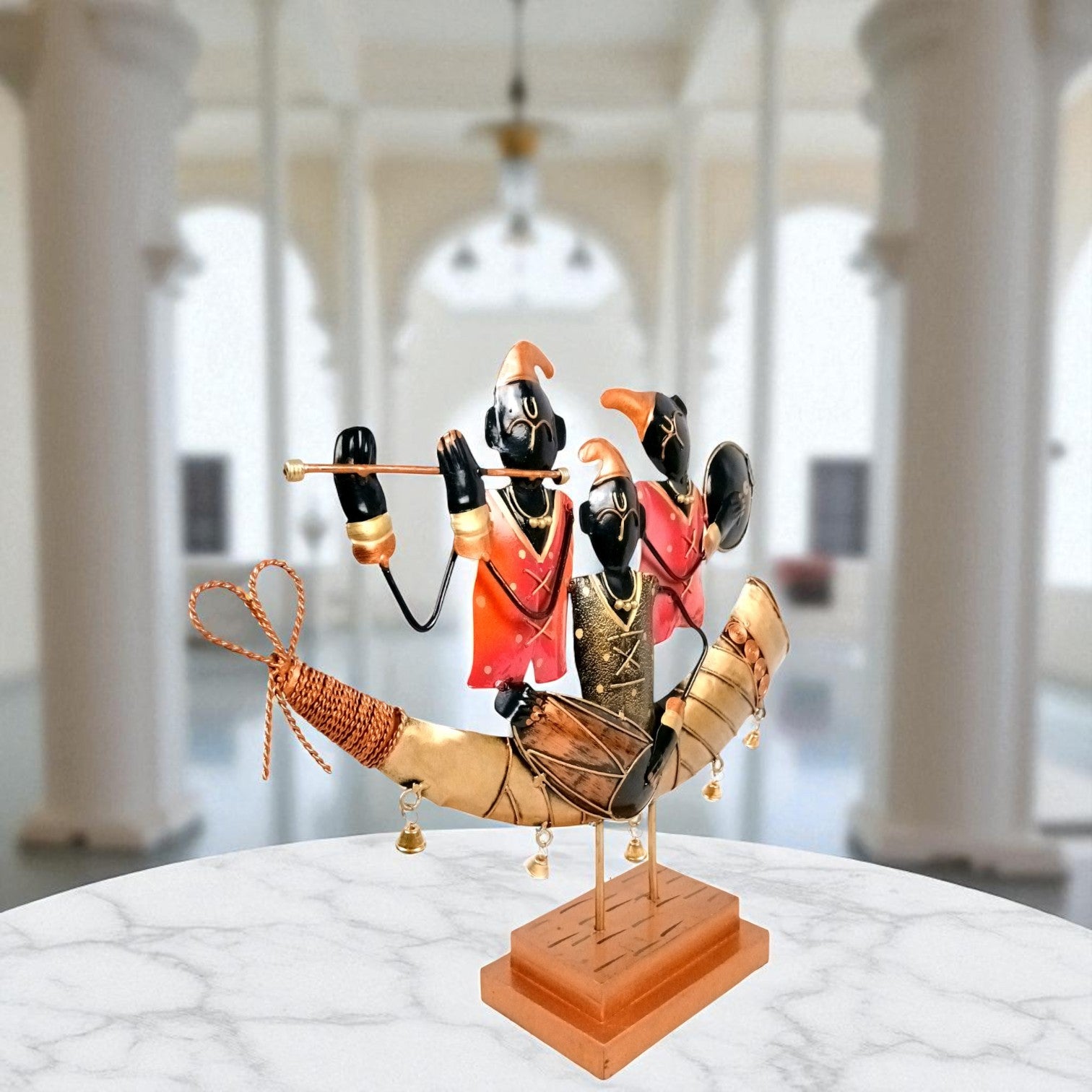 Musician Showpiece | Decorative Figurines for Living Room, Bedroom & Office | Traditional Musician Statues for Home Decor & Gifting - 16 Inch - Apkamart