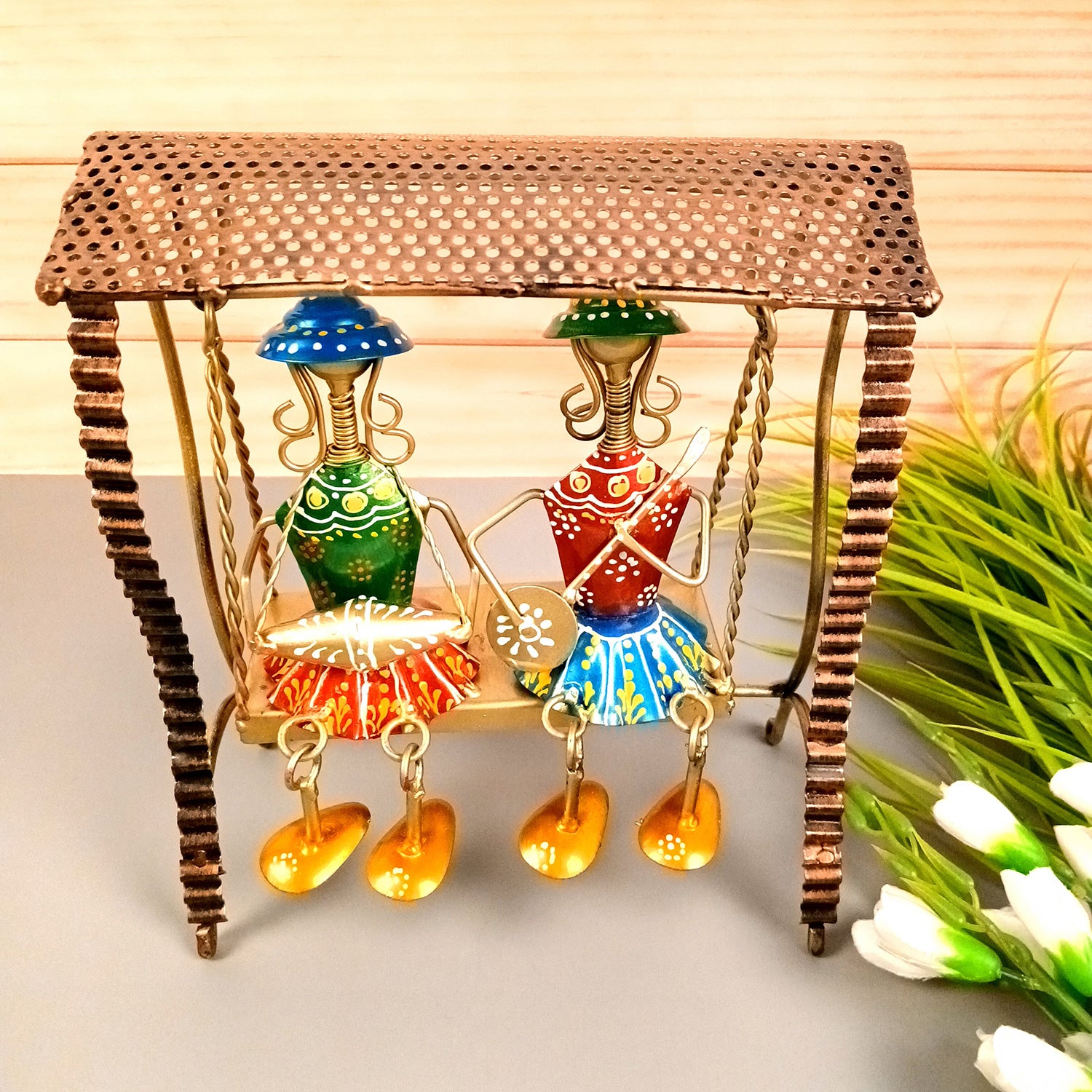 Musician Showpiece | Decorative Figurines With Hanging Legs With Exquisite - for Home, Bedroom, Living Room, Office, Table Decor & Gifts - 11 Inch - Apkamart #Style_Design 1