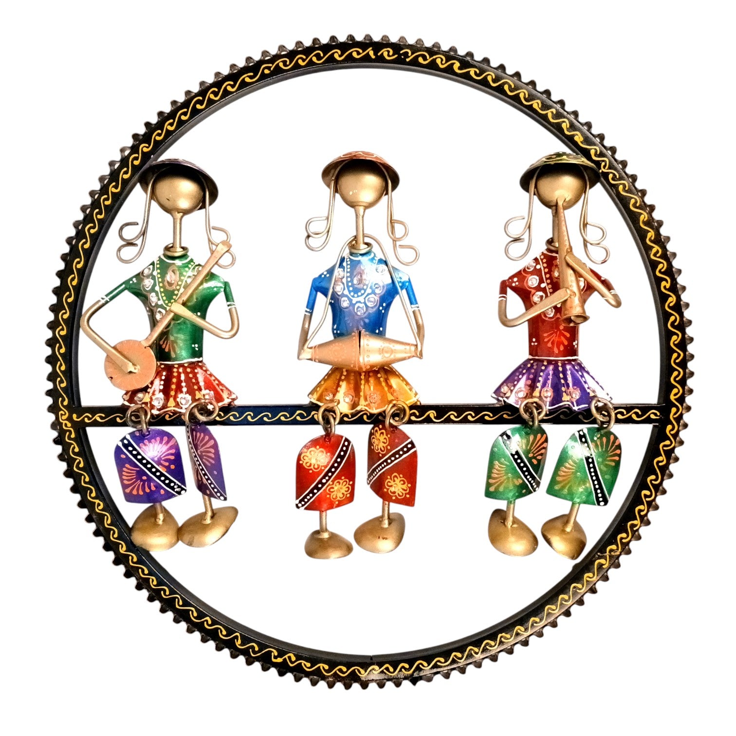 Musician Wall Hanging | Decorative Wall Art Showpiece | Wall Decor for Living Room, Entrance, Home & Office Decoration | Traditional Wall Hanging Gift - 15 Inch - Apkamart
