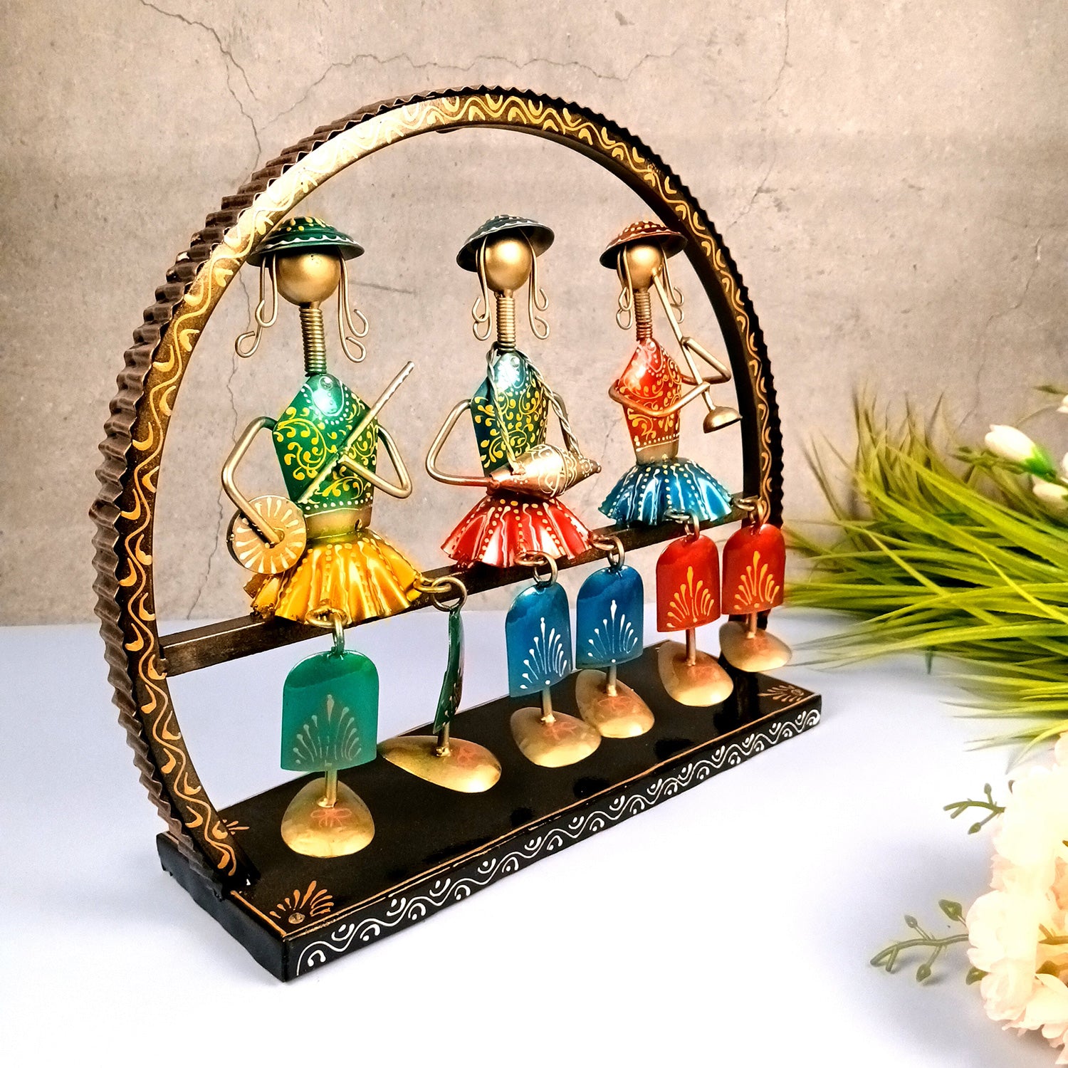 Musician Showpiece Sitting On Swing Design | Decorative Figurines With Hanging Legs - for Home, Bedroom, Living Room, Office, Table Decor & Gifts - Apkamart #Style_design 1