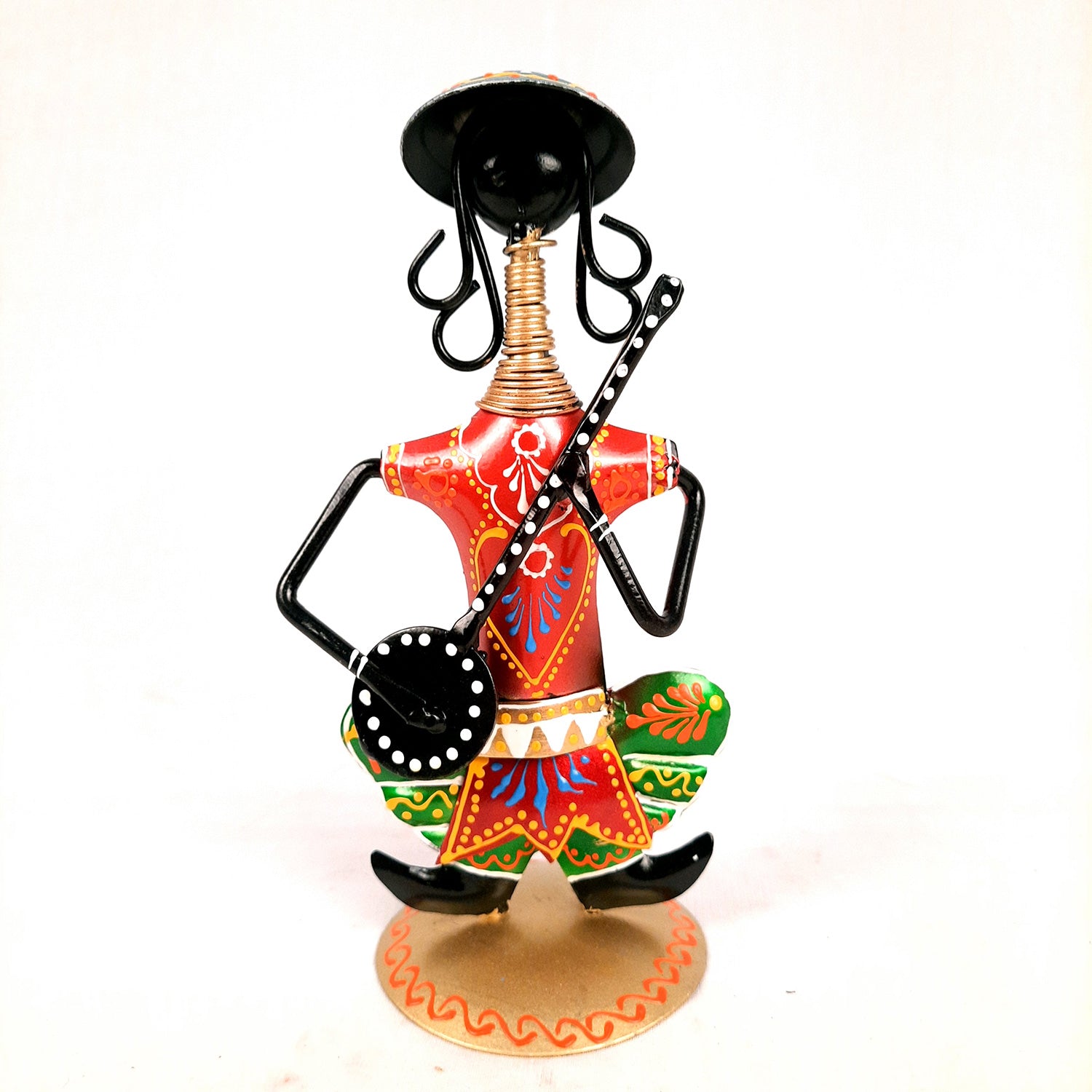 Decorative Musician-Human Figurines Table Decor - 9 Inch (Set of 3)-Apkamart #color_Black