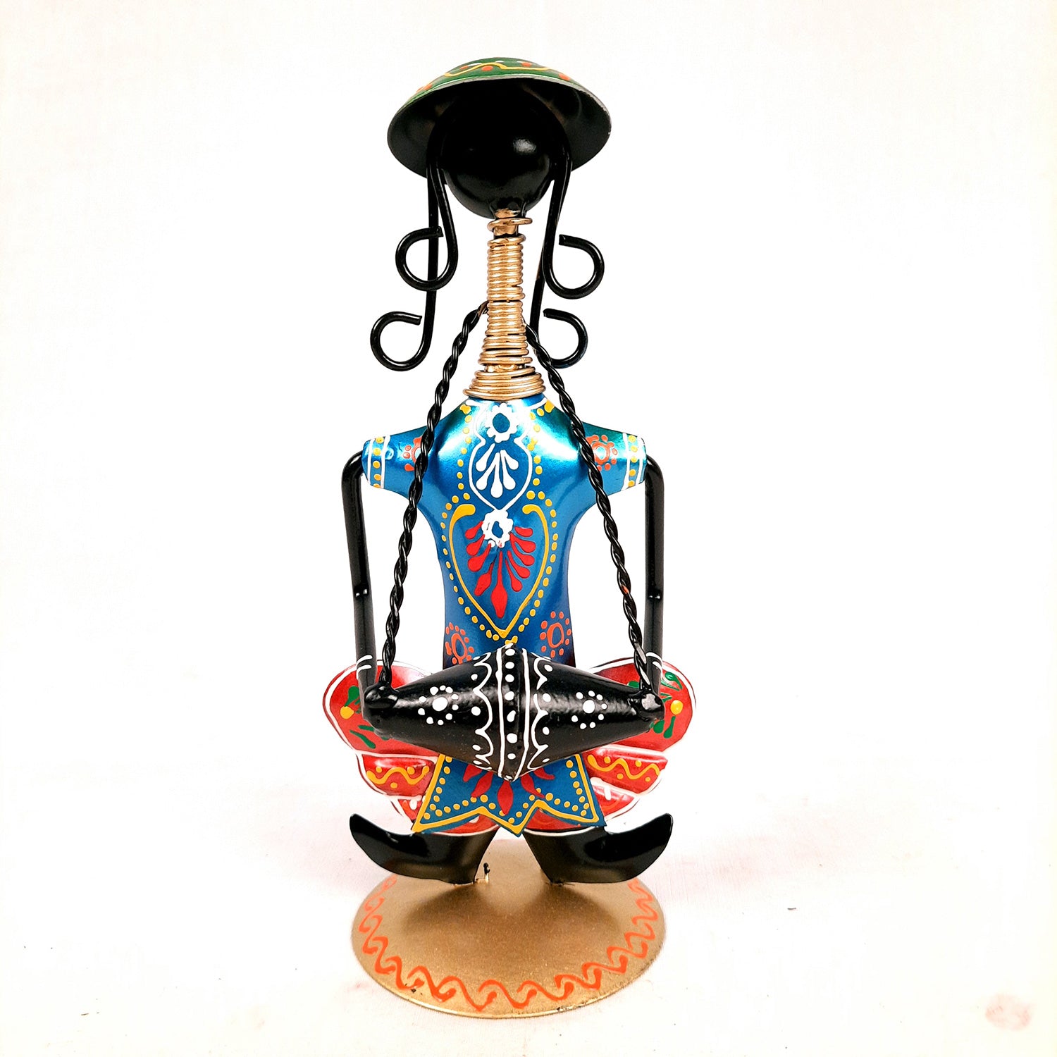 Decorative Musician-Human Figurines Table Decor - 9 Inch (Set of 3)-Apkamart #color_Black
