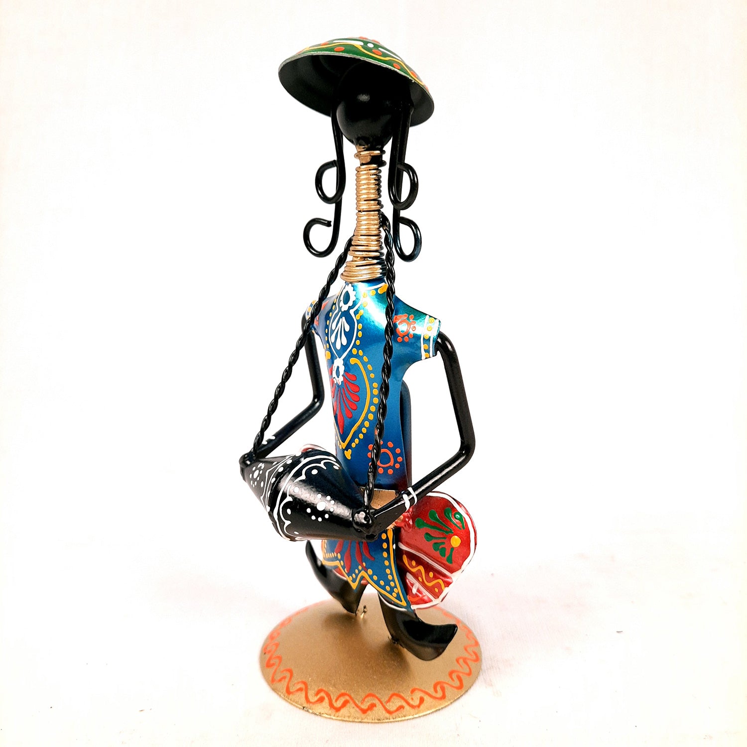 Decorative Musician-Human Figurines Table Decor - 9 Inch (Set of 3)-Apkamart #color_Black