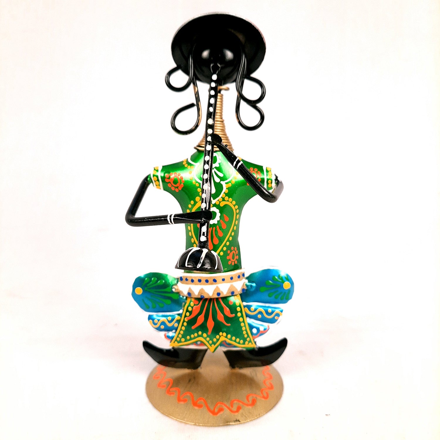 Decorative Musician-Human Figurines Table Decor - 9 Inch (Set of 3)-Apkamart #color_Black