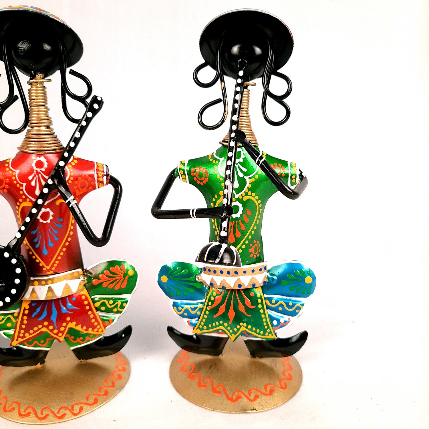 Decorative Musician-Human Figurines Table Decor - 9 Inch (Set of 3)-Apkamart #color_Black