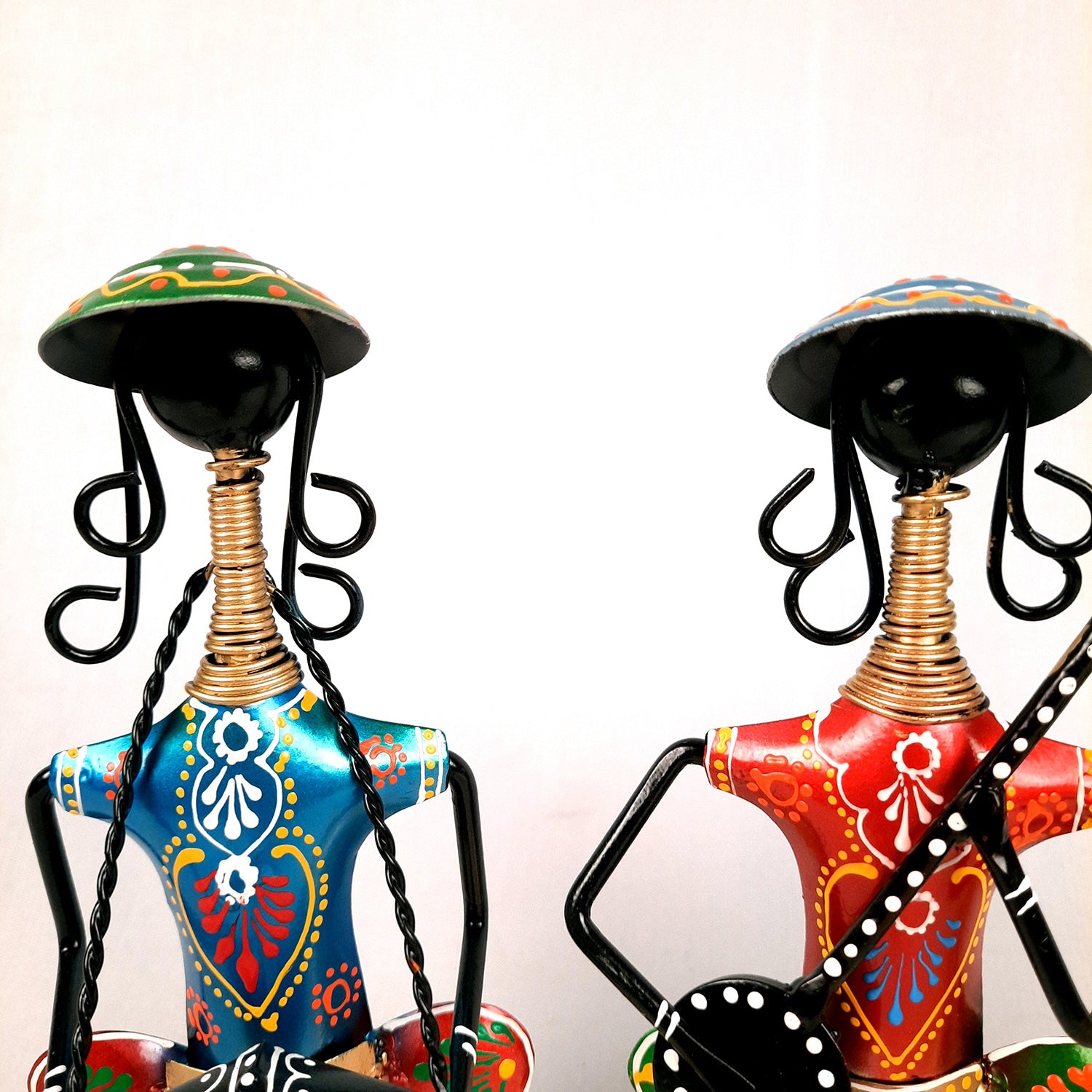 Decorative Musician-Human Figurines Table Decor - 9 Inch (Set of 3)-Apkamart #color_Black