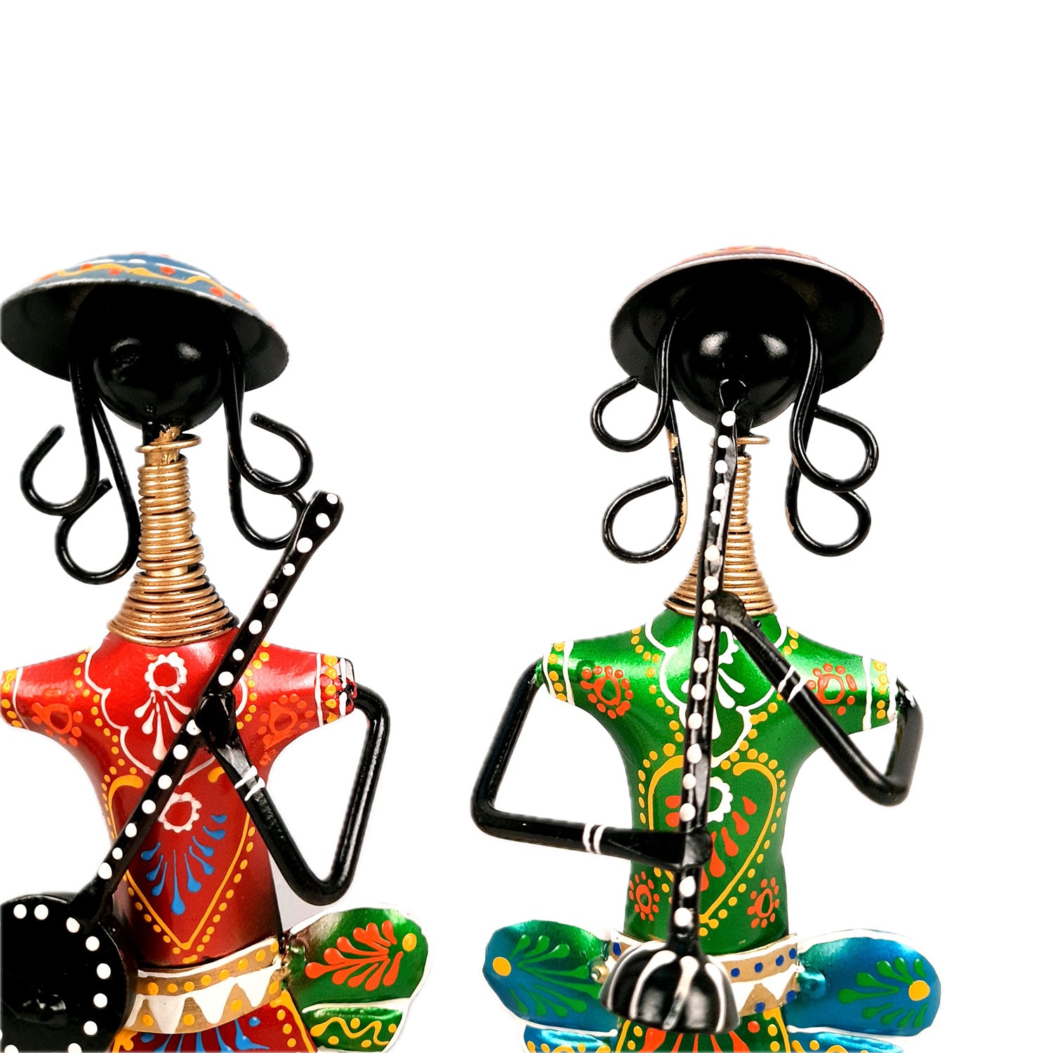 Decorative Musician-Human Figurines Table Decor - 9 Inch (Set of 3)-Apkamart #color_Black