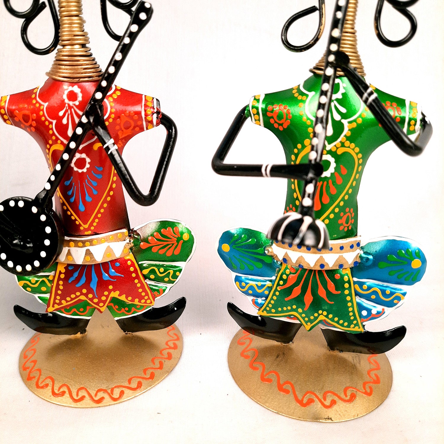 Decorative Musician-Human Figurines Table Decor - 9 Inch (Set of 3)-Apkamart #color_Black