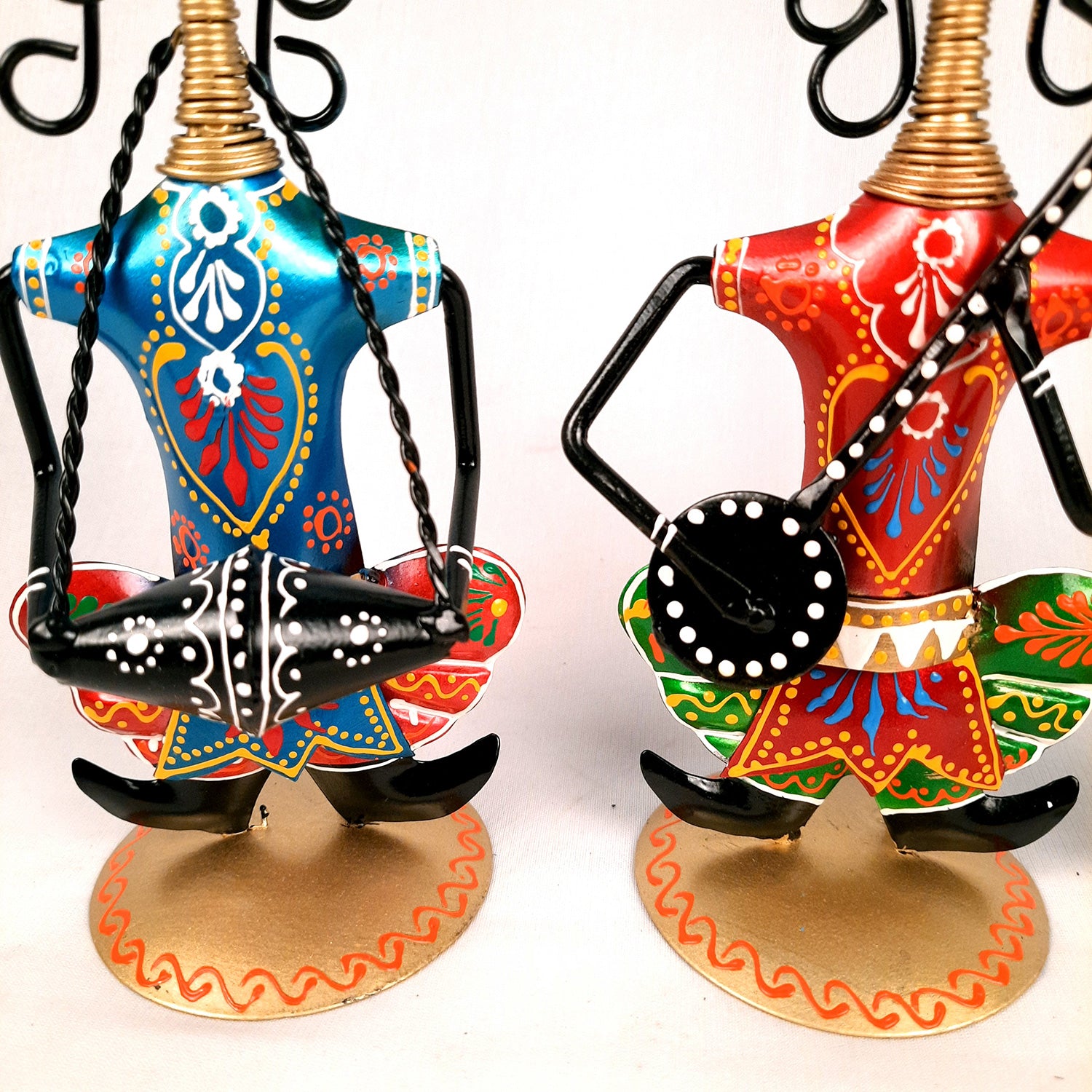 Decorative Musician-Human Figurines Table Decor - 9 Inch (Set of 3)-Apkamart #color_Black