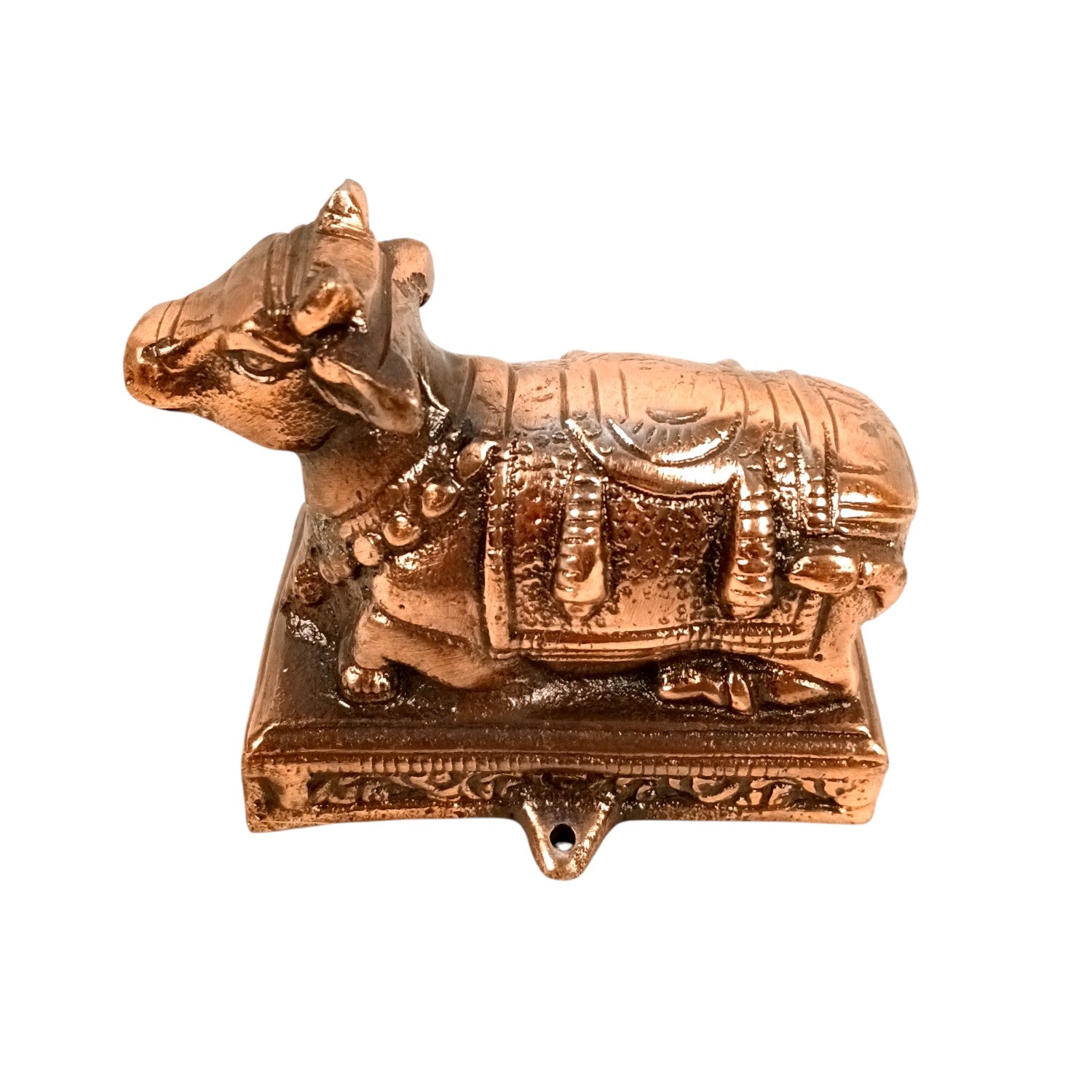 Nandi Statue for Home Decor | Handicraft Bull Idol | Spiritual Showpiece for Living Room, Temple & Tabletop | Premium Decorative Figurine for Gifting & Decoration - 5 Inch - Apkamart