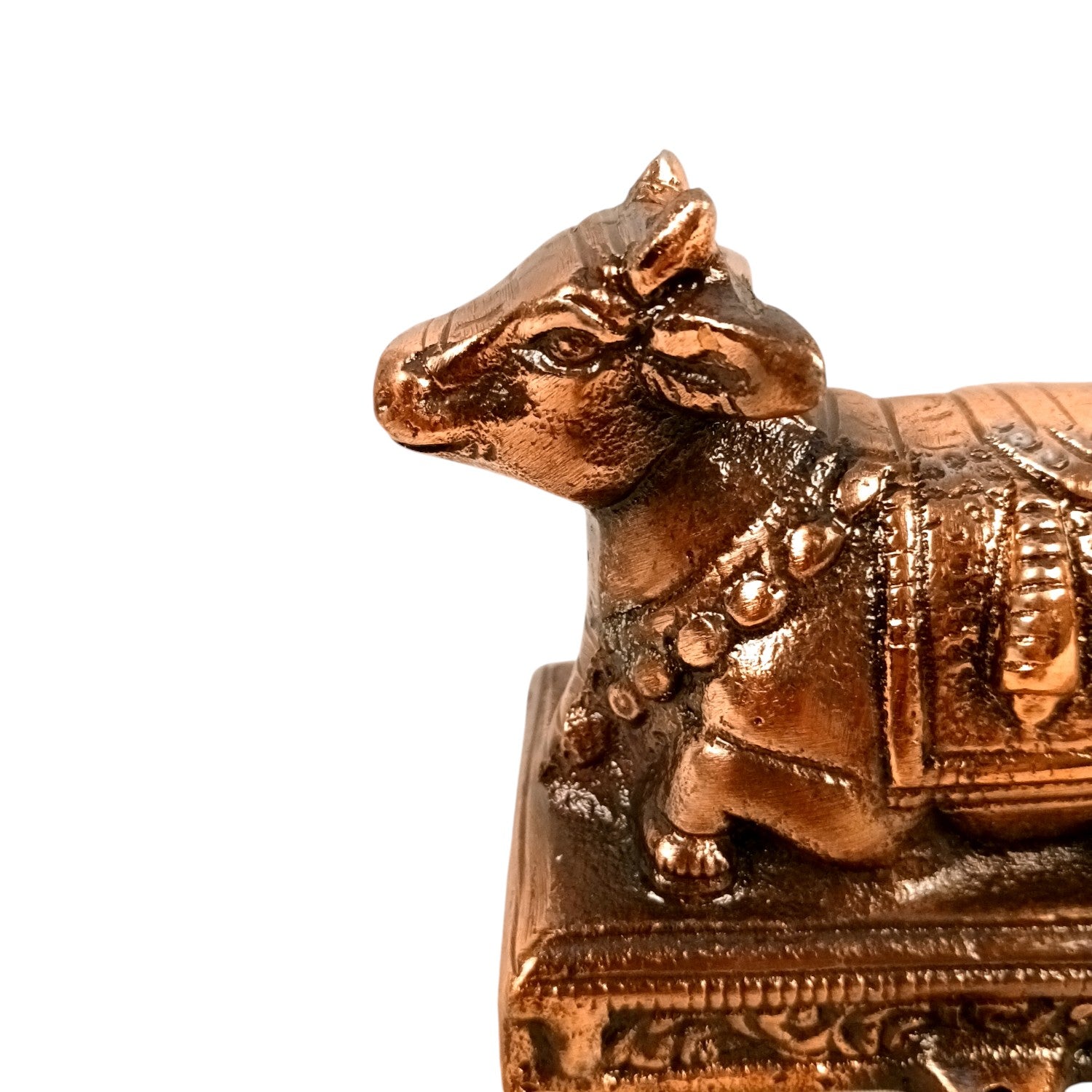 Nandi Statue for Home Decor | Handicraft Bull Idol | Spiritual Showpiece for Living Room, Temple & Tabletop | Premium Decorative Figurine for Gifting & Decoration - 5 Inch - Apkamart