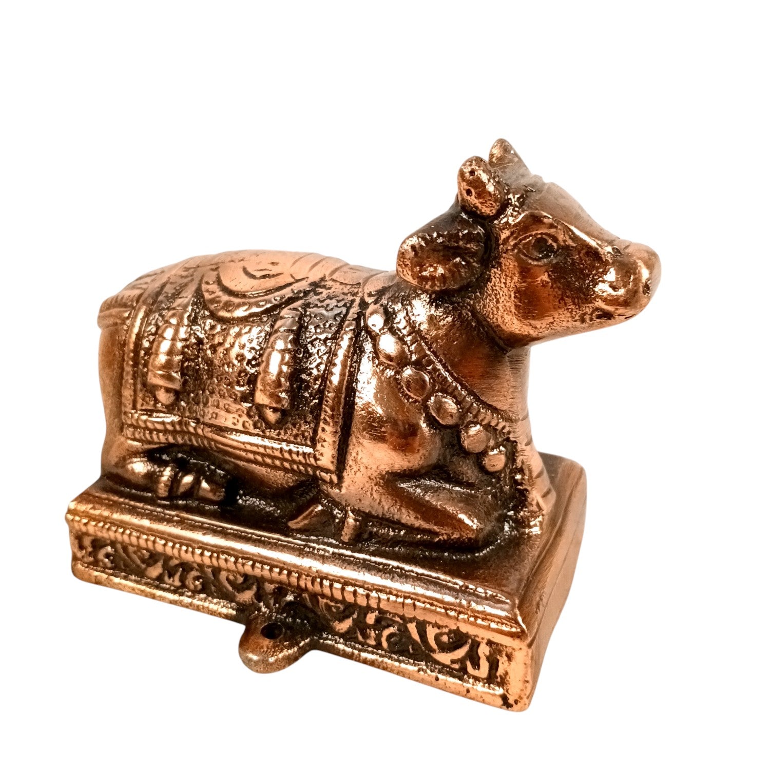 Nandi Statue for Home Decor | Handicraft Bull Idol | Spiritual Showpiece for Living Room, Temple & Tabletop | Premium Decorative Figurine for Gifting & Decoration - 5 Inch - Apkamart