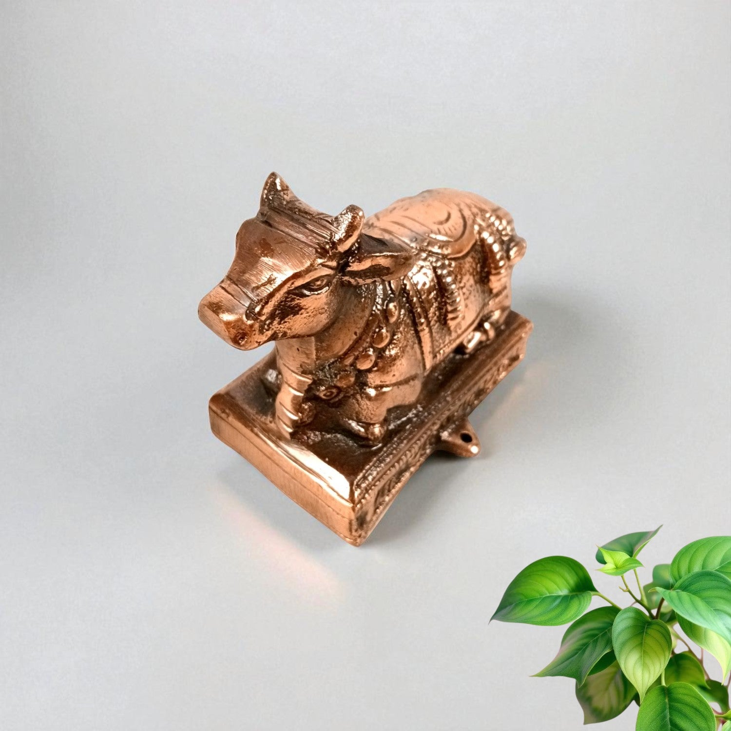 Nandi Statue for Home Decor | Handicraft Bull Idol | Spiritual Showpiece for Living Room, Temple & Tabletop | Premium Decorative Figurine for Gifting & Decoration - 5 Inch - Apkamart