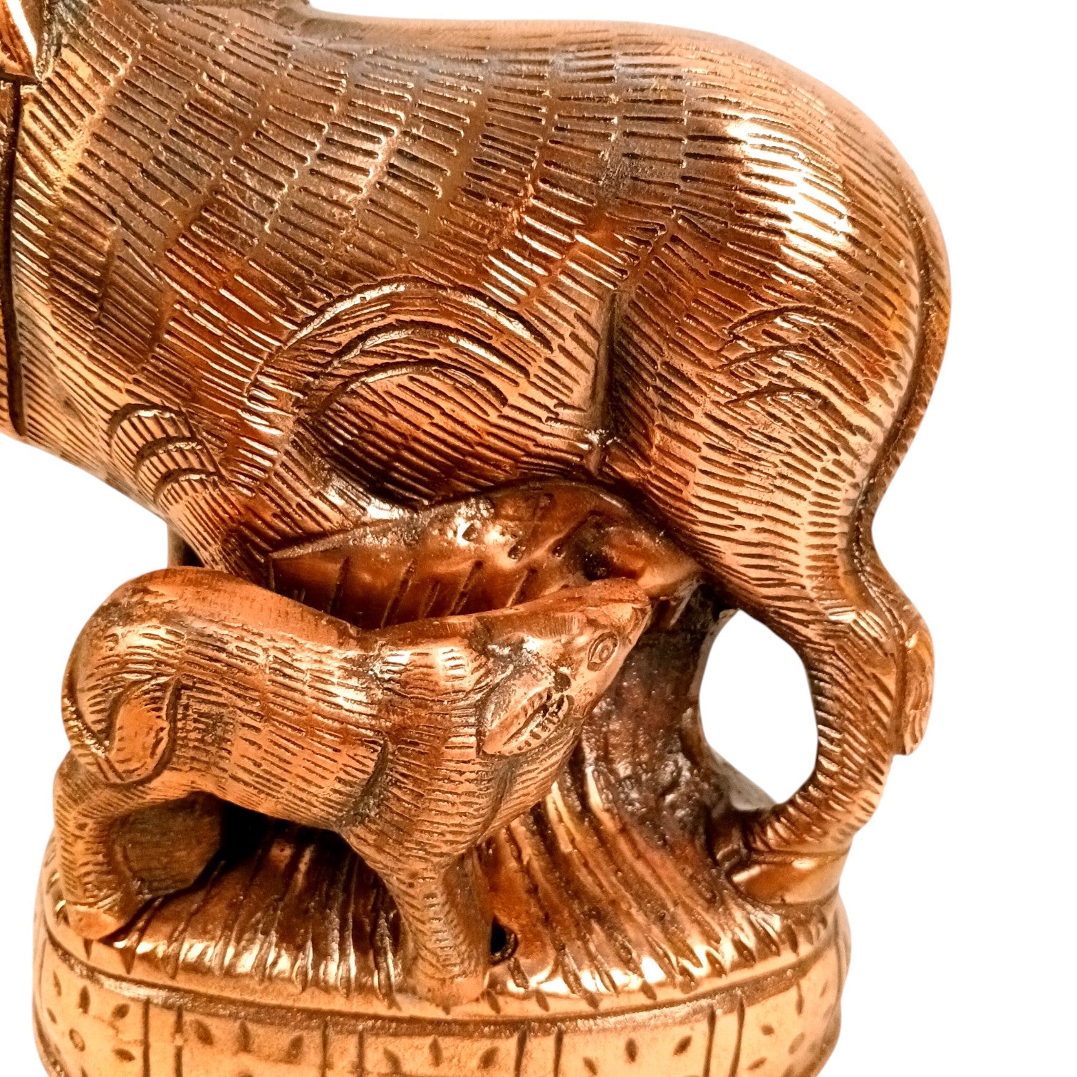 Cow Statue for Home Decor | Holy Cow & Calf Idol | Decorative Cow Figurine for Pooja Room, Living Room & Gifting - 10 Inch - Apkamart