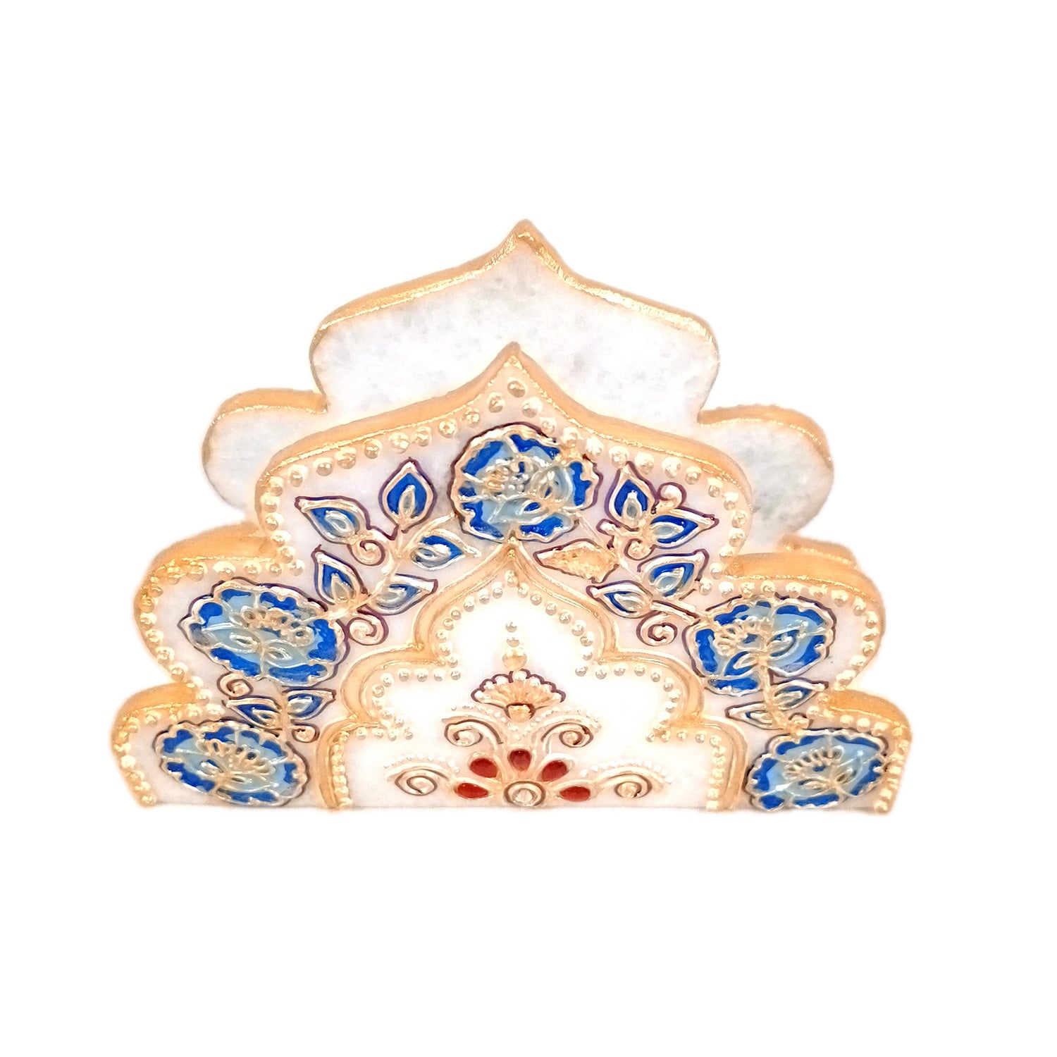 Napkin Holder Marble | Handcrafted Tissue Paper Stands Cum Dispenser with Rich Handwork - for Home, Dining Table, Kitchen, and Home Decor - 6 Inch - Apkamart