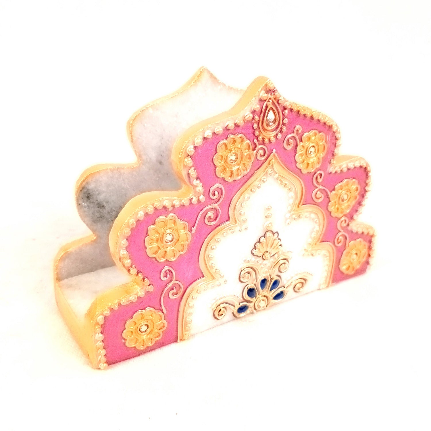 Marble Napkin Holder | Tissue Paper Stand Handcrafted | Tissue Dispenser for Home, Dining, Kitchen, and Center Table Decoration - 6 Inch - Apkamart