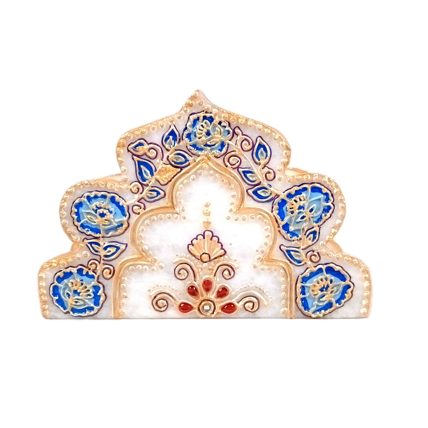 Napkin Holder Marble | Handcrafted Tissue Paper Stands Cum Dispenser with Rich Handwork - for Home, Dining Table, Kitchen, and Home Decor - 6 Inch - Apkamart