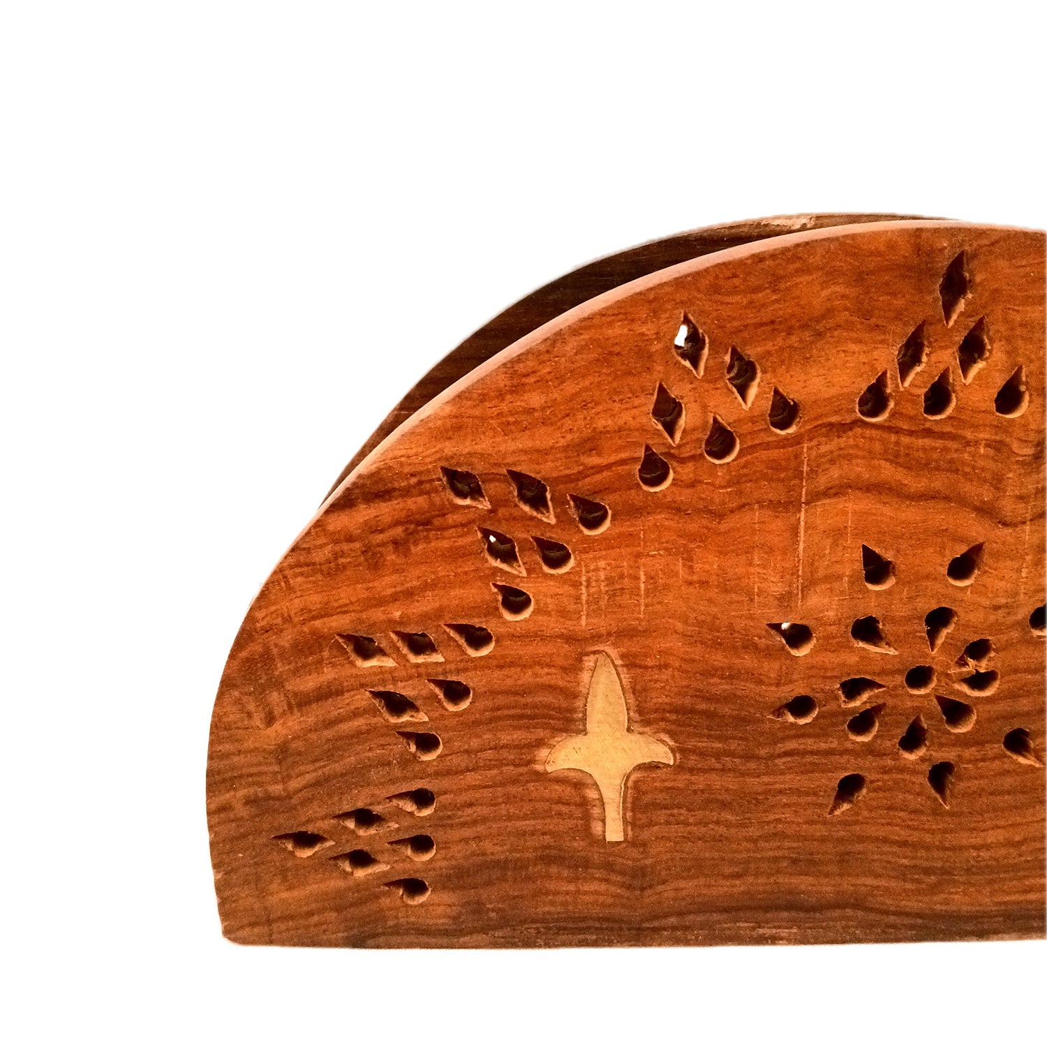 Napkin Holder | Wooden Tissue Paper Stand | Tissue Dispenser Holders - For Home, Dining Table, Kitchen, Bathroom | Office Desk Organiser & Stands - 8 Inch - Apkamart