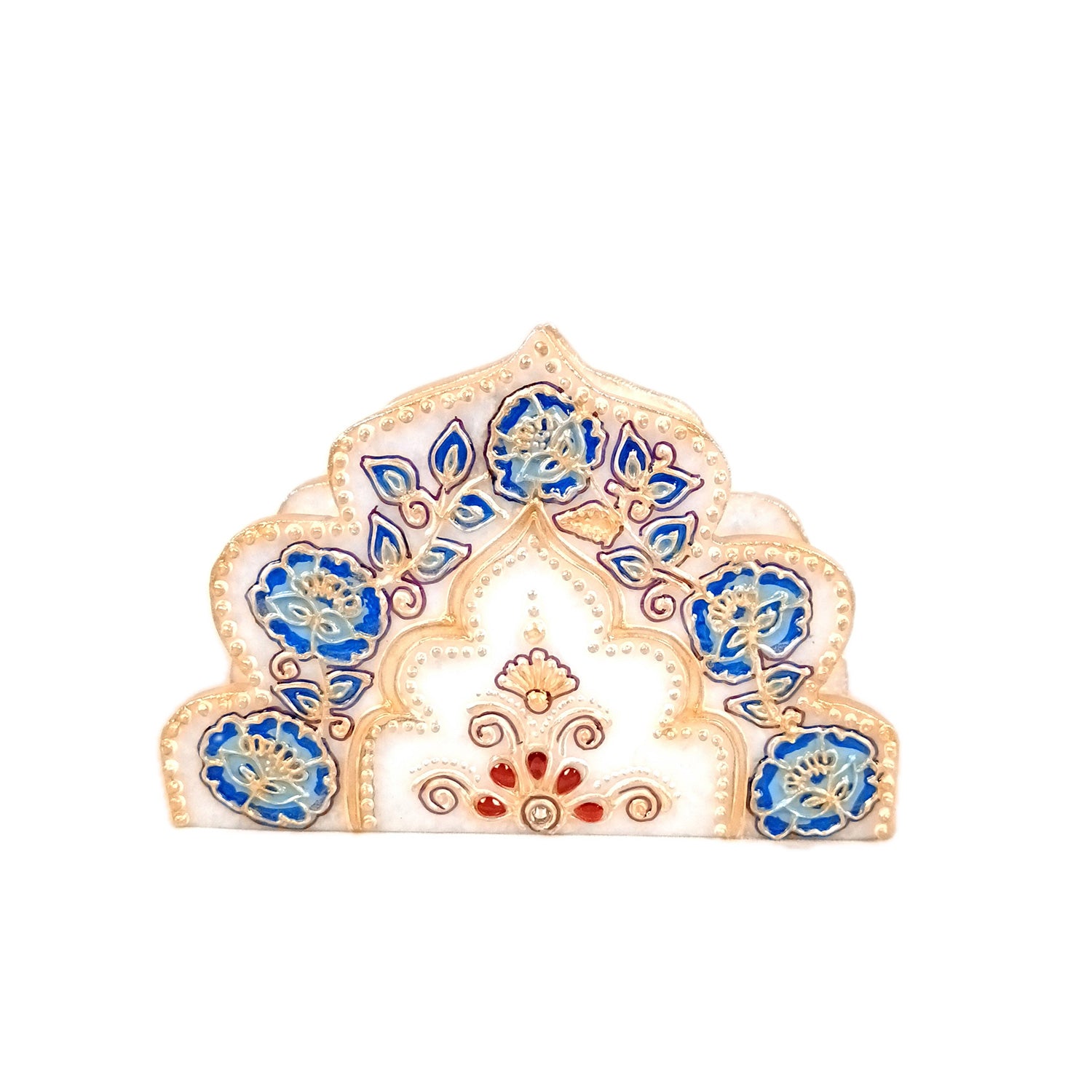 Napkin Holder Marble | Handcrafted Tissue Paper Stands Cum Dispenser with Rich Handwork - for Home, Dining Table, Kitchen, and Home Decor - 6 Inch - Apkamart