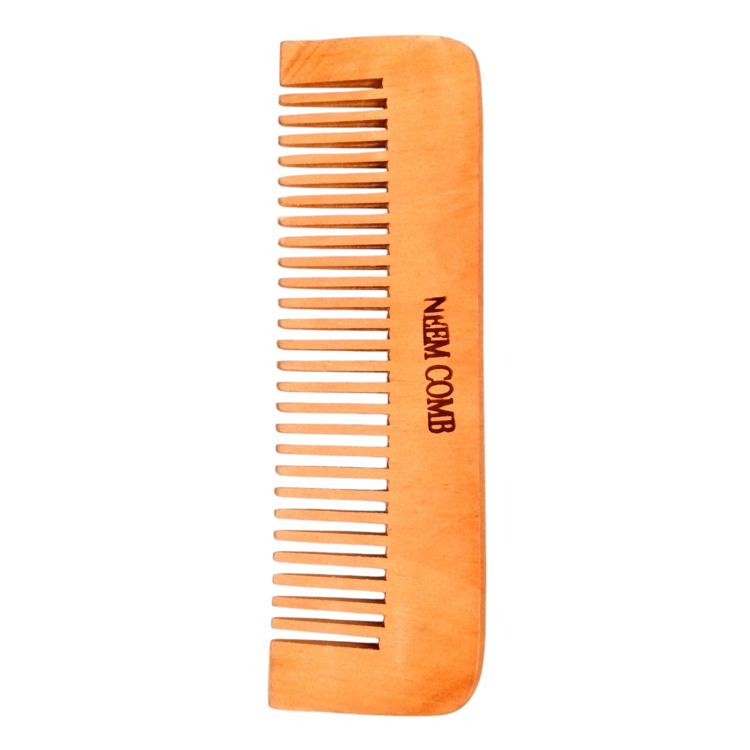 Wooden Neem Comb | Wood Comb With Handle For Men, Women | For Stimulating Hair Growth, Hair Fall, Dandruff Control, Detangling, Frizz Control - 7 Inch - Apkamart