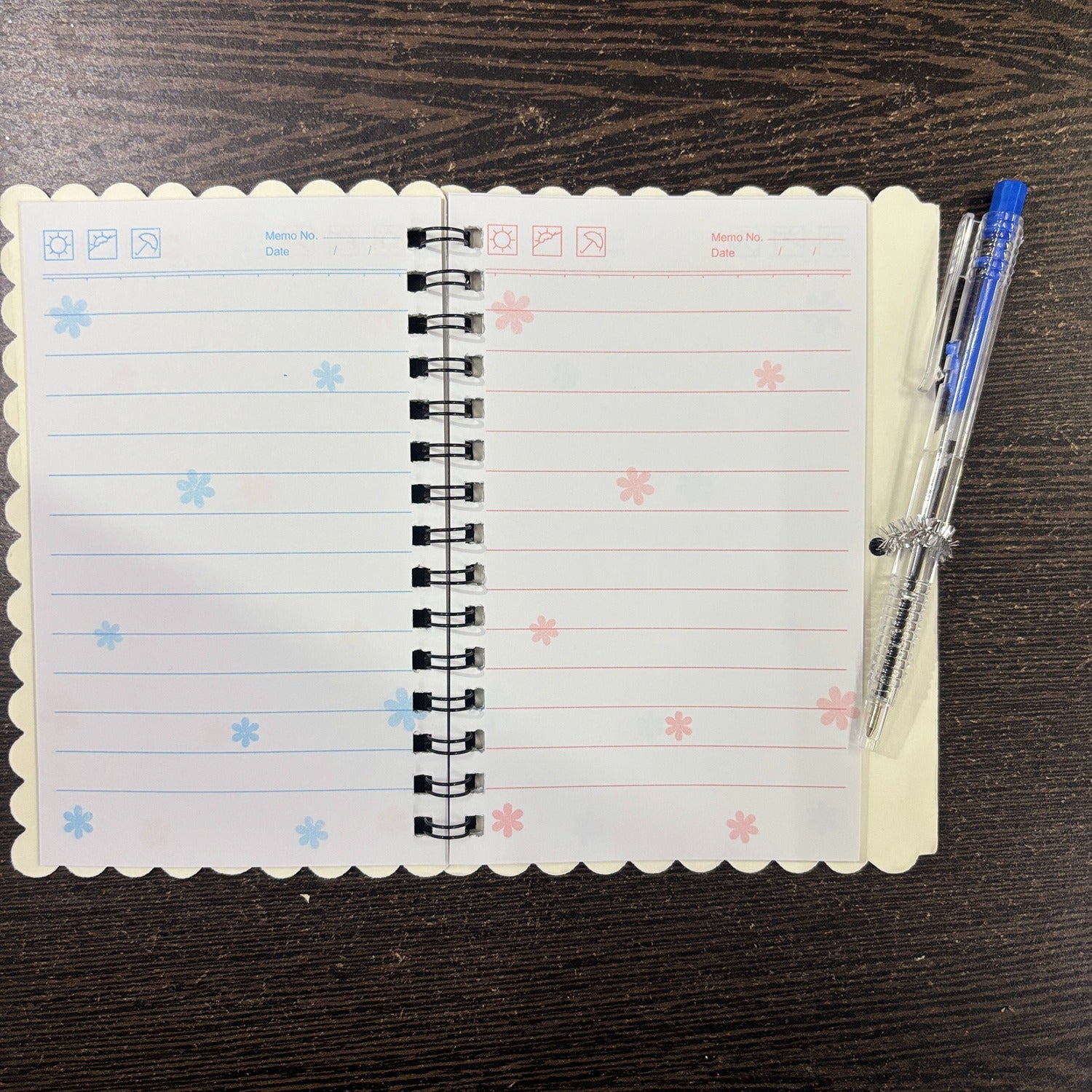 Colourful Spiral Notebook With Pen 30 Pages Students