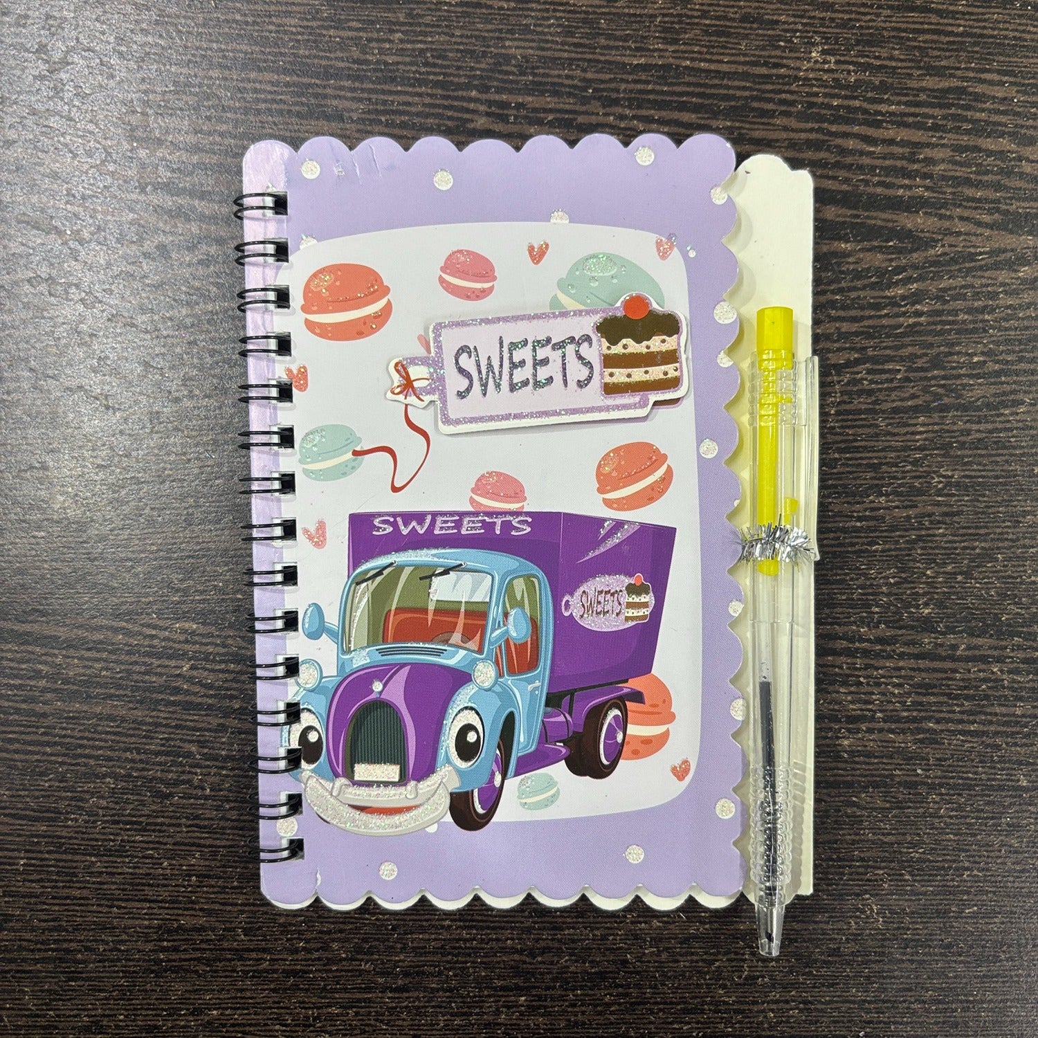 Colourful Spiral Notebook With Pen 30 Pages Students