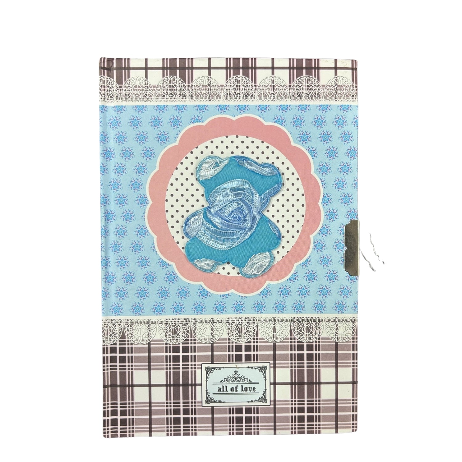 Teddy Design Note Book with Lock Diary for Kids Secure Journal Creative Writing Pad Ideal Return Gift for Children - 7 Inch - Apkamart