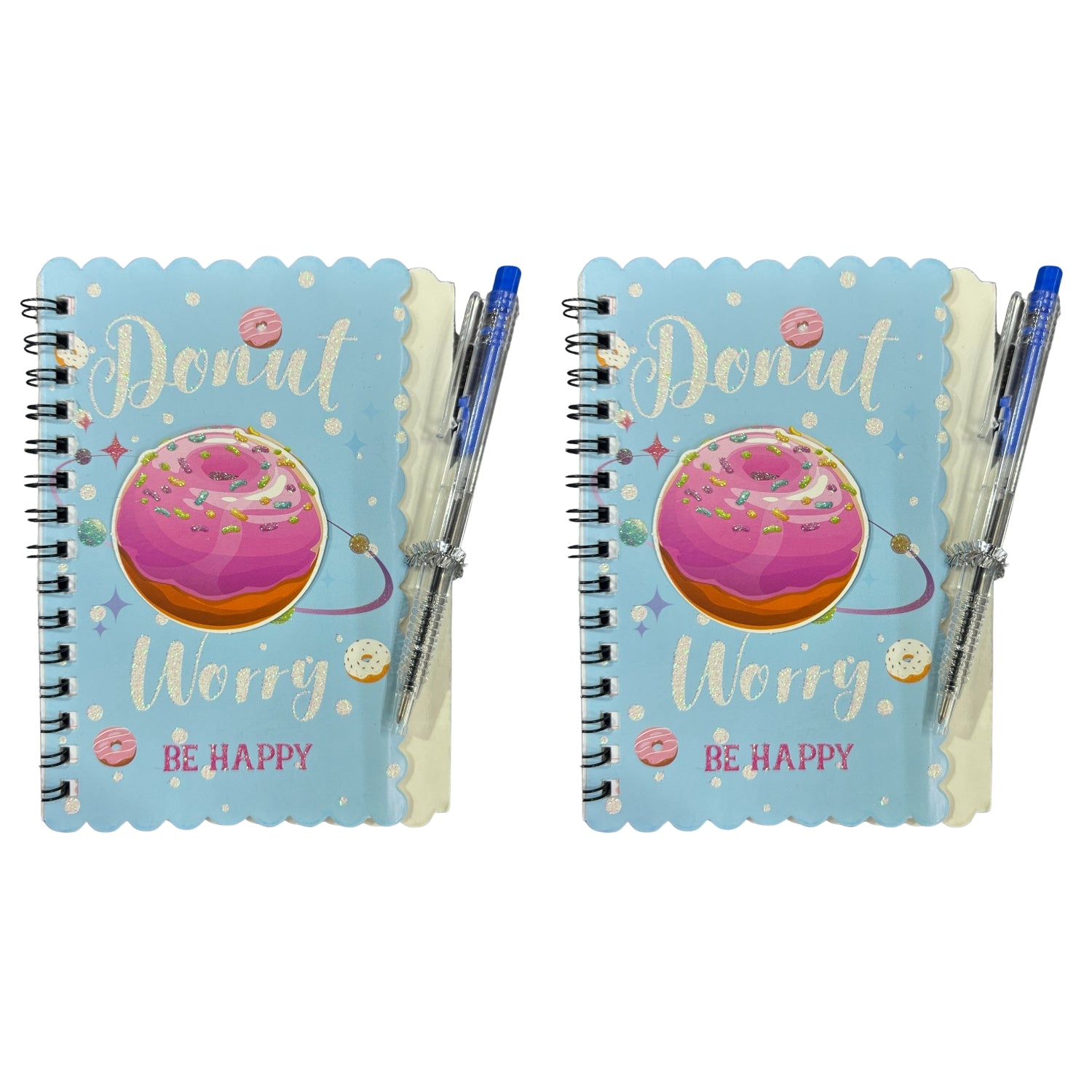 Colorful Spiral Note Book Single Line | Note Book with Pen (30 Pages) - For Kids, Students & Return Gifts - Apkamart #Style_Pack Of 2